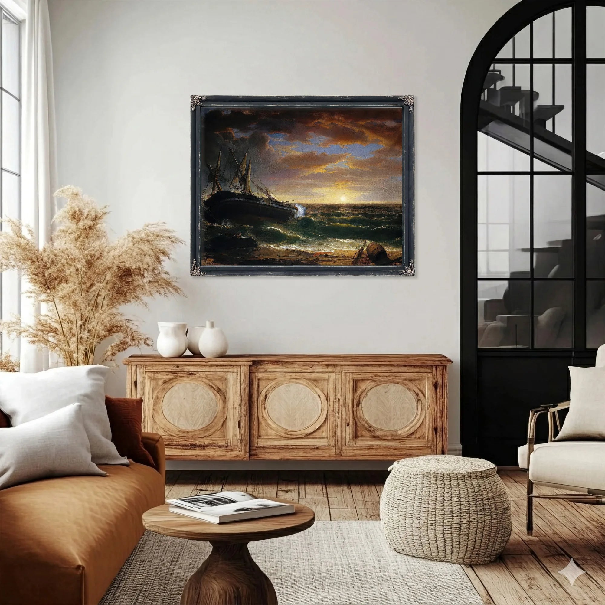 The Stranded Ship By Asher B Durand Fine Art Print