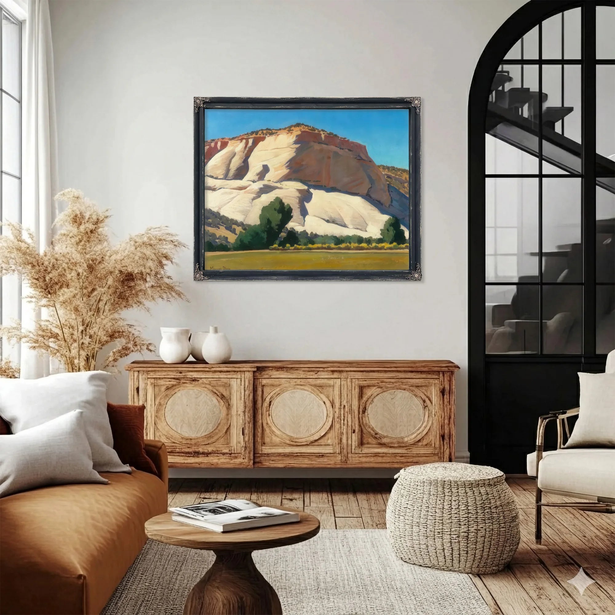White Butte And Meadow By Maynard Dixon Fine Art Print