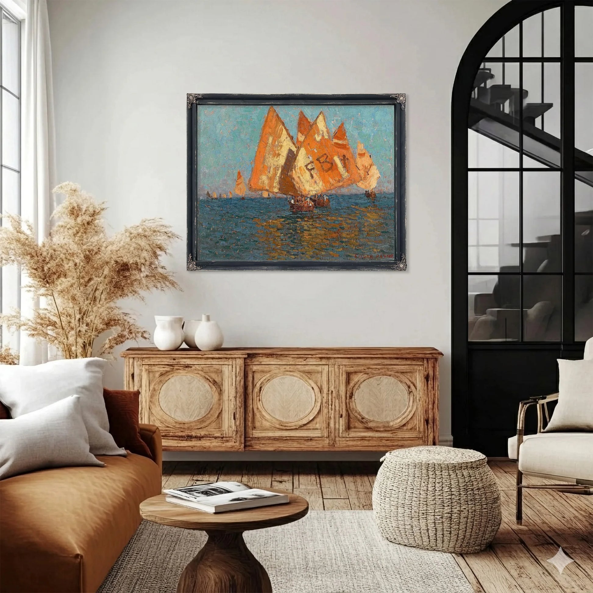 Italian Boats On The Mediterranean By Edgar Payne Fine Art Print