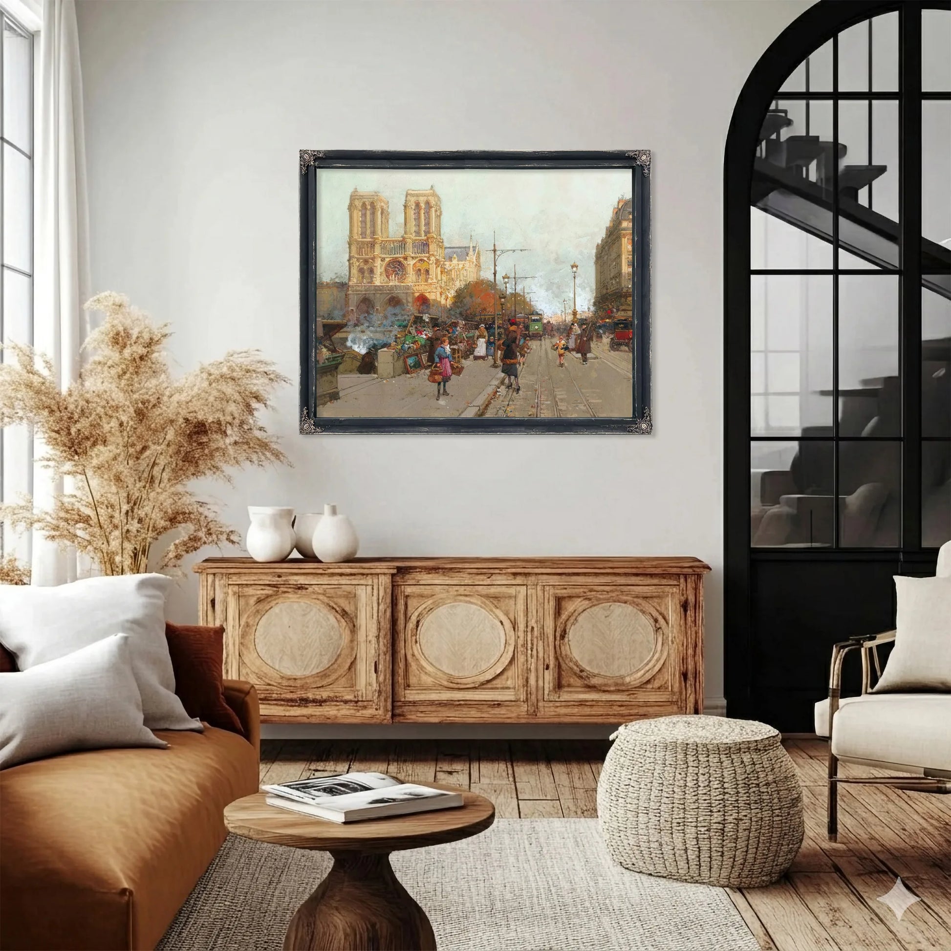 Notre Dame De Paris Vue Du Quai De Montebello By Eugene Galien Laloue Fine Art Print