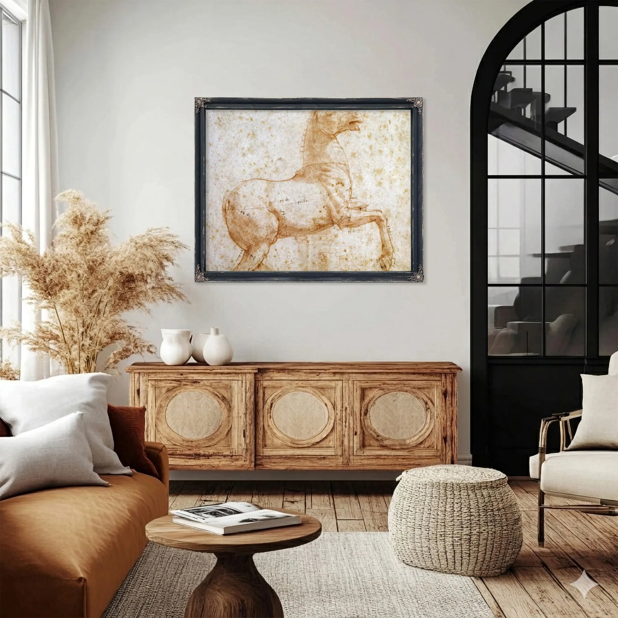 Study Of One Of The Quirinal Marble Horses By Raphael Fine Art Print