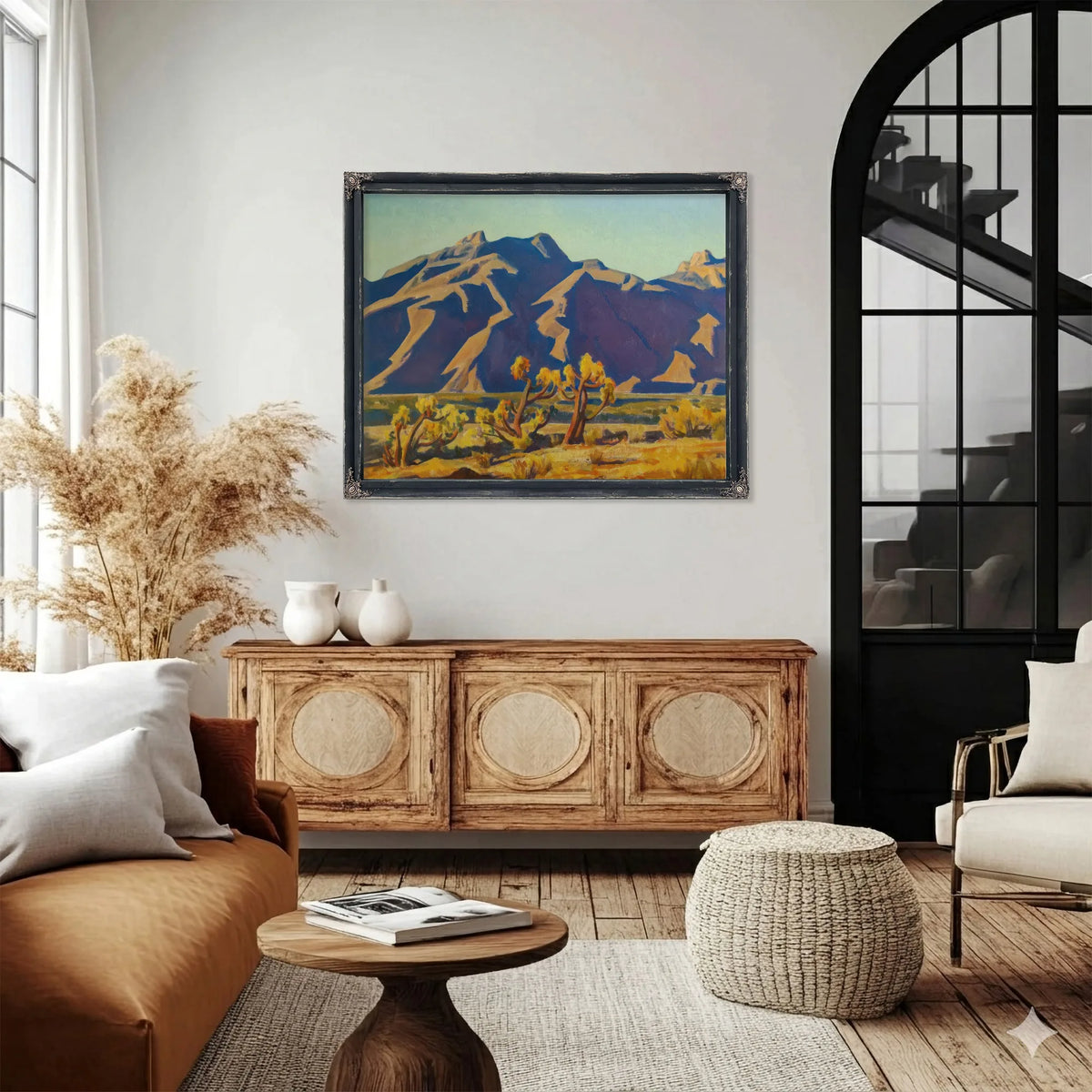 Chollas Against Mountains By Maynard Dixon Fine Art Print