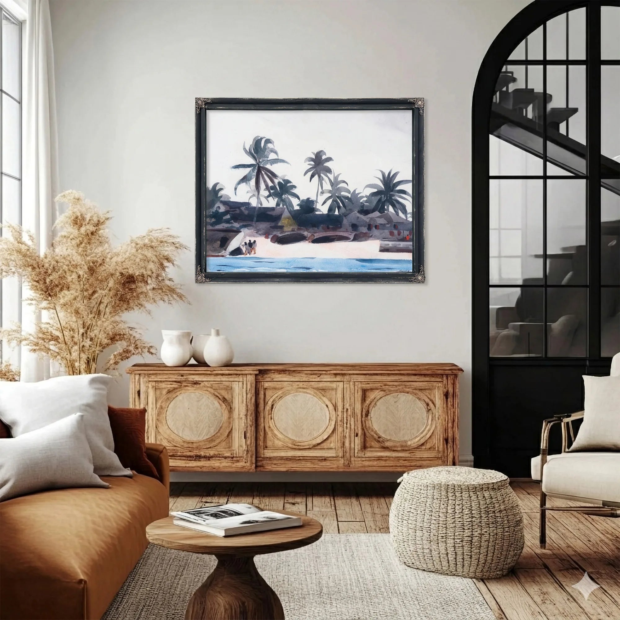 Key West Negro Cabins And Palms (A Bahama Fishing Village) By Winslow Homer Fine Art Print