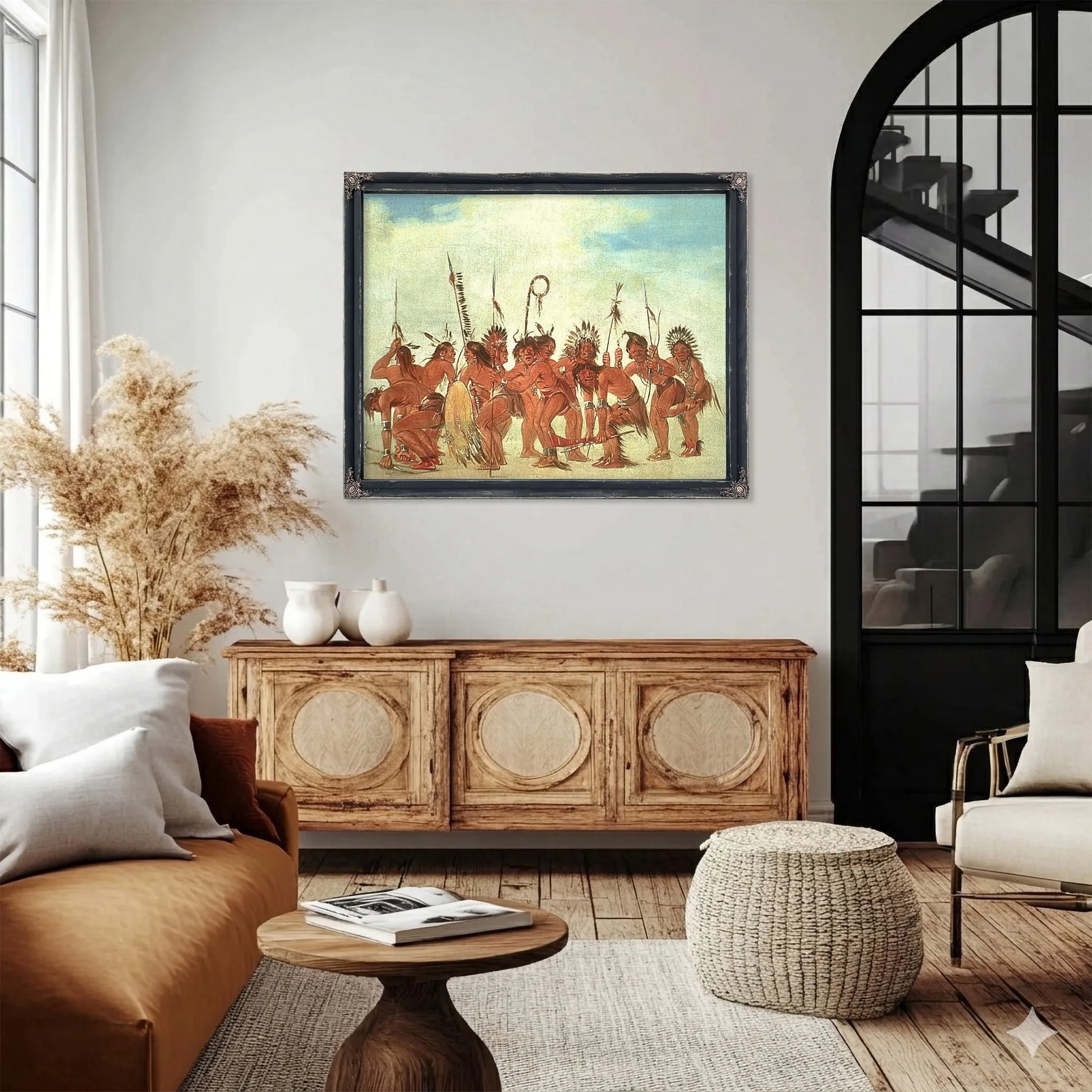 Braves' Dance At Fort Snelling By George Catlin Fine Art Print