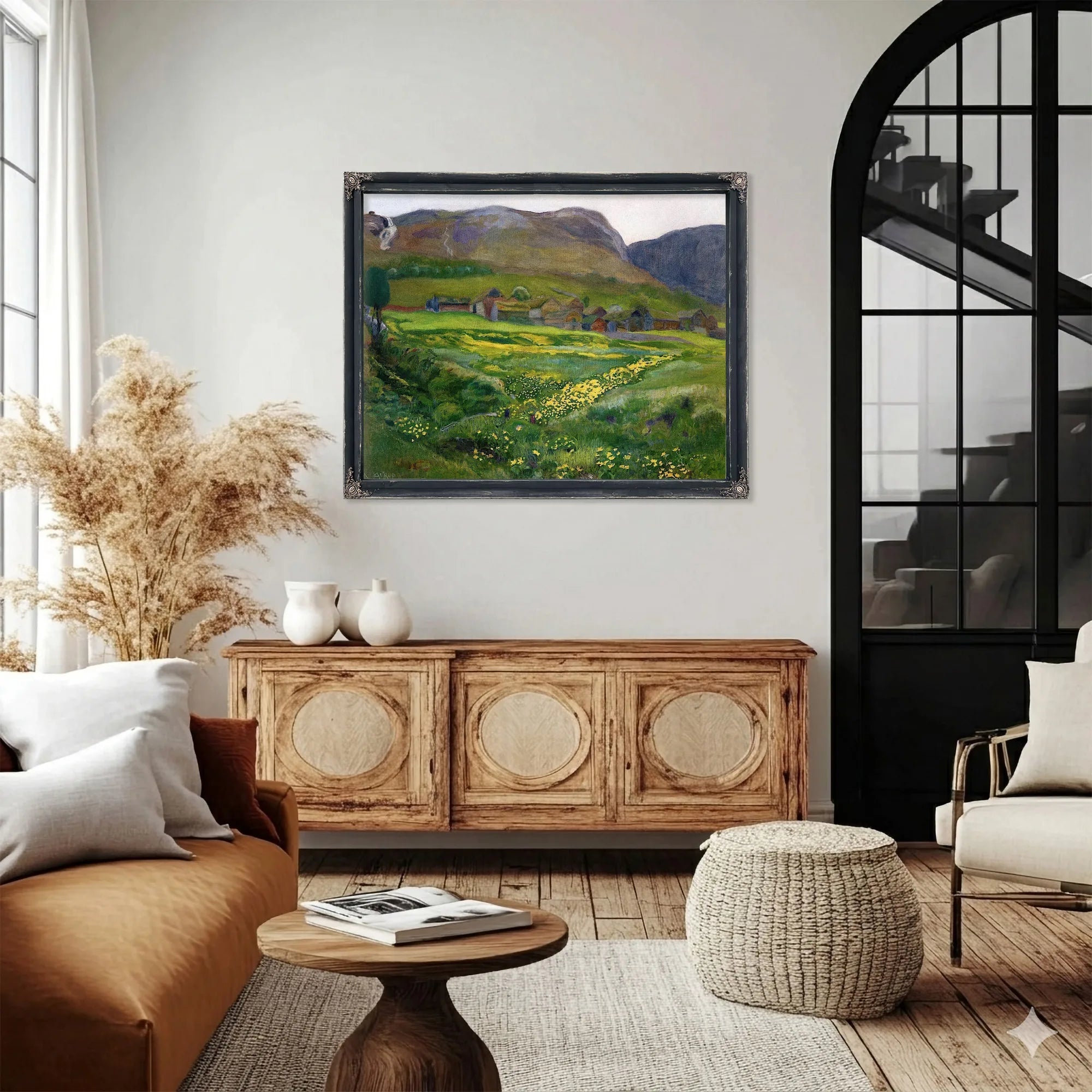 A June Night And Marsh Marigolds By Nicolai Astrup Fine Art Print