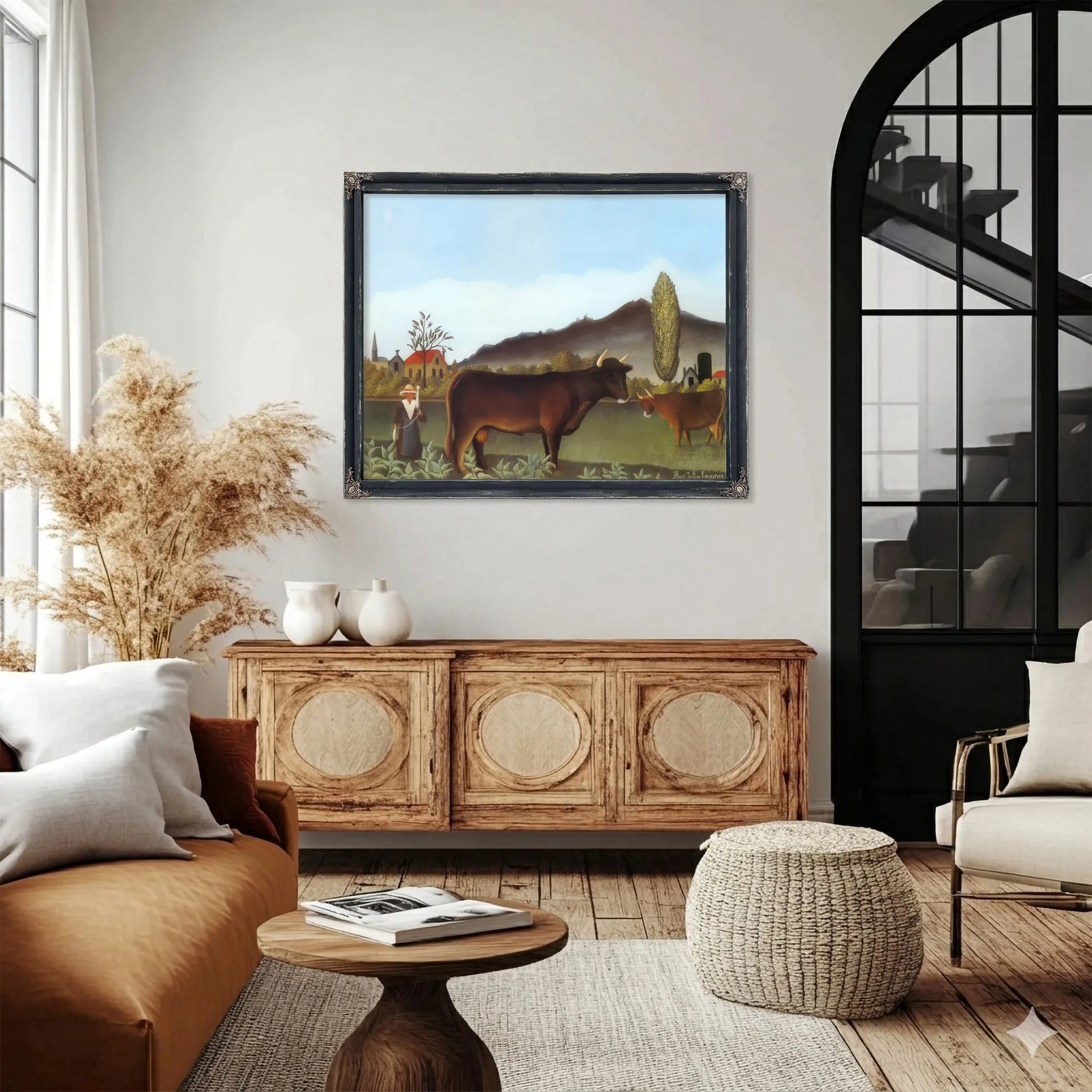 Landscape With Cattle 1895 1900 By Henri Rousseau Fine Art Print
