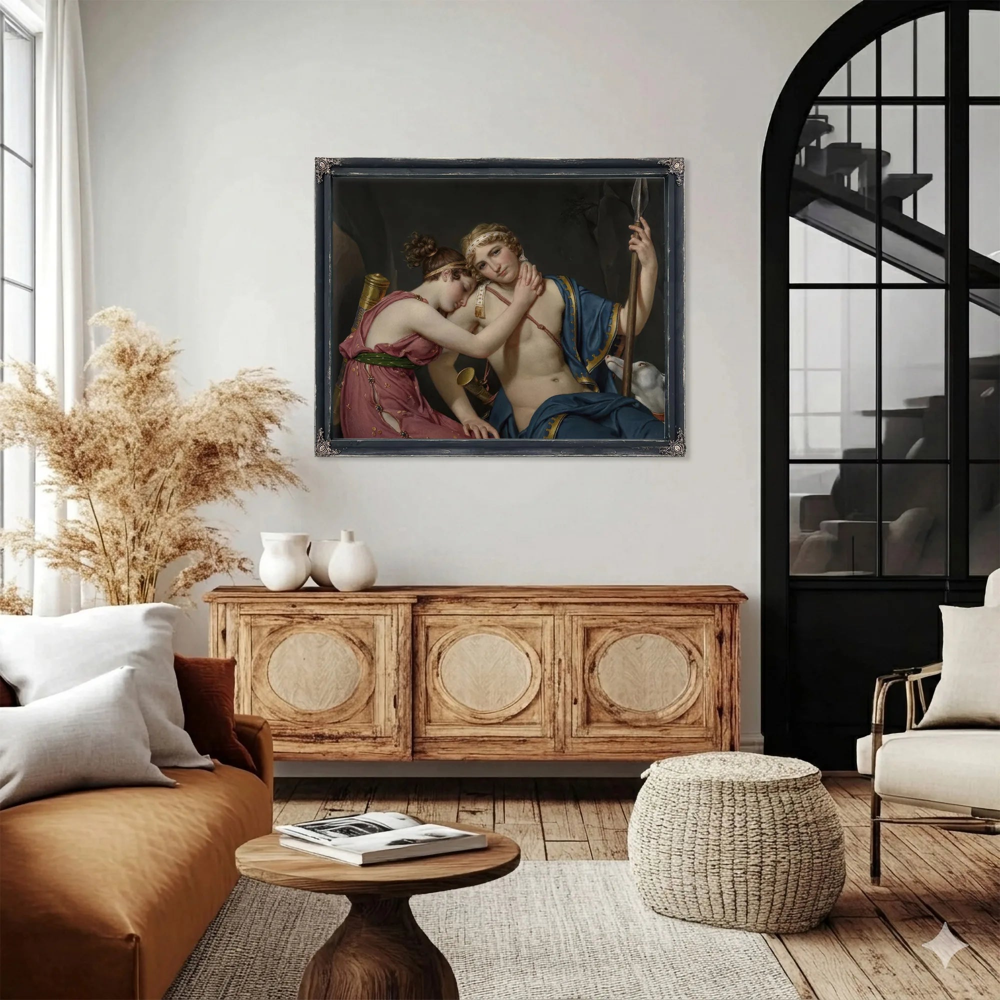 The Farewell Of Telemachus And Eucharis By Jacques Louis David Fine Art Print