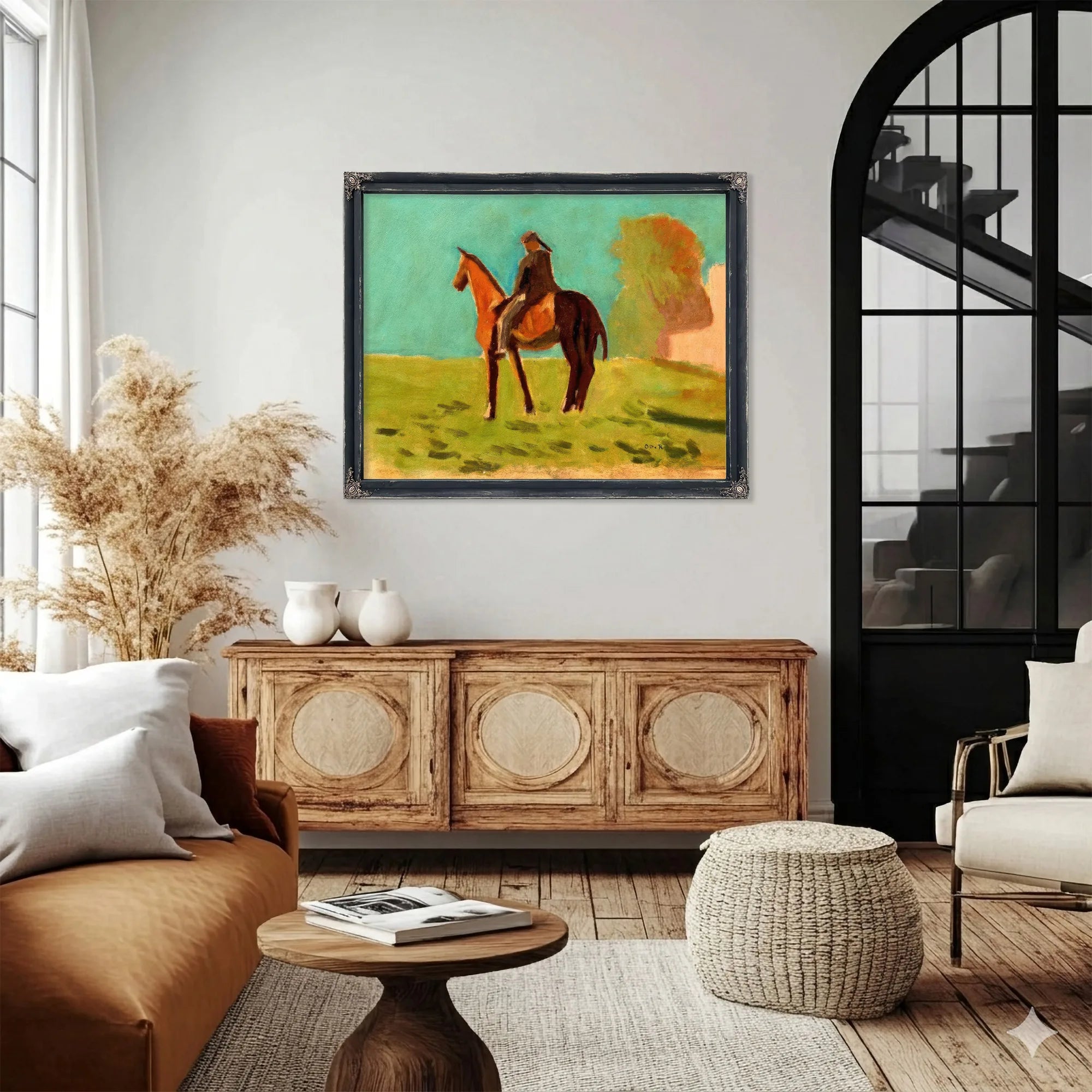 Apache (Man On Horsemack Ii) By Odilon Redon Fine Art Print