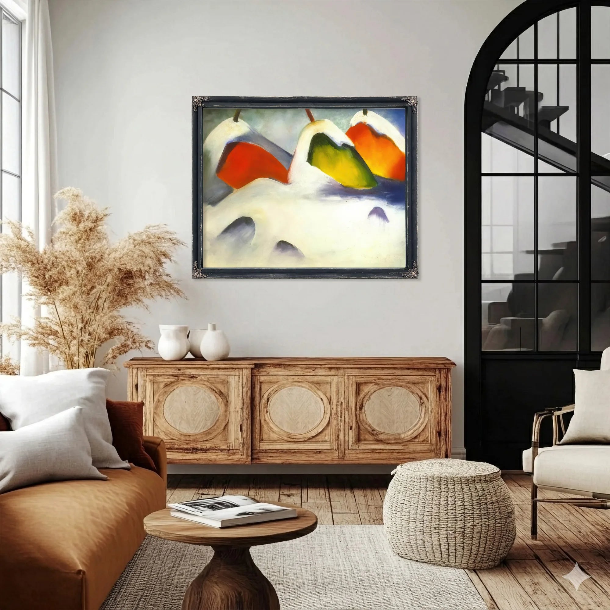 Haystacks In The Snow By Franz Marc Fine Art Print