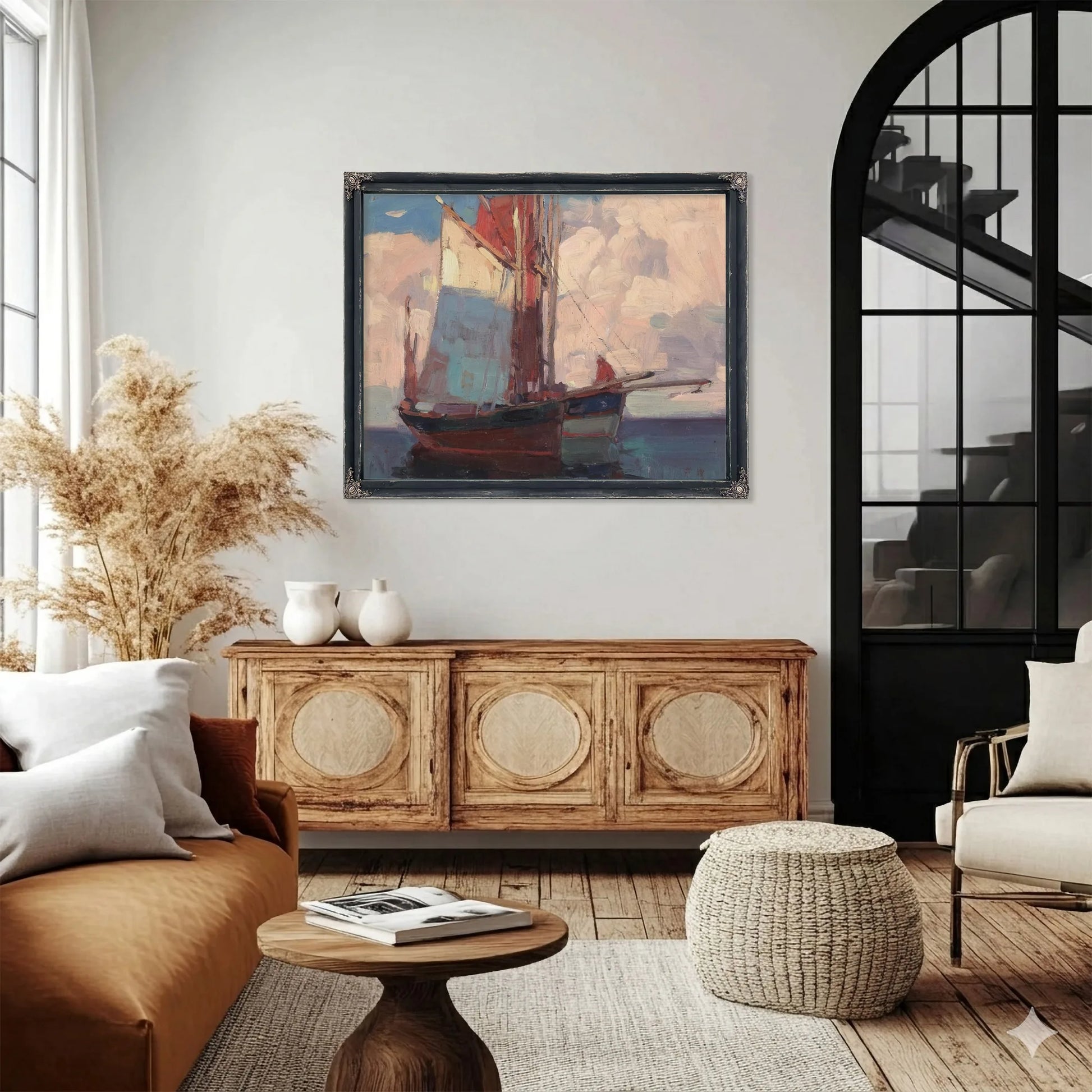Shadows, French Tuna Boats By Edgar Payne Fine Art Print