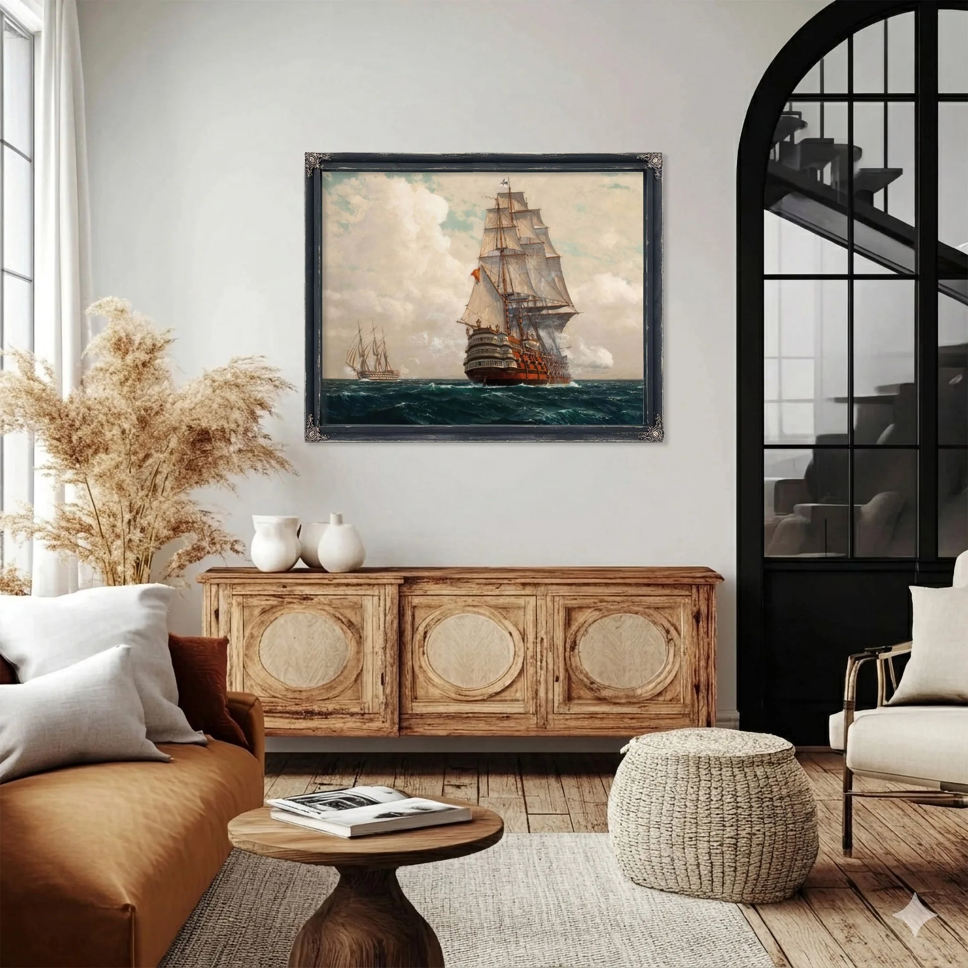 Ship At Sea By Michael Zeno Diemer Fine Art Print