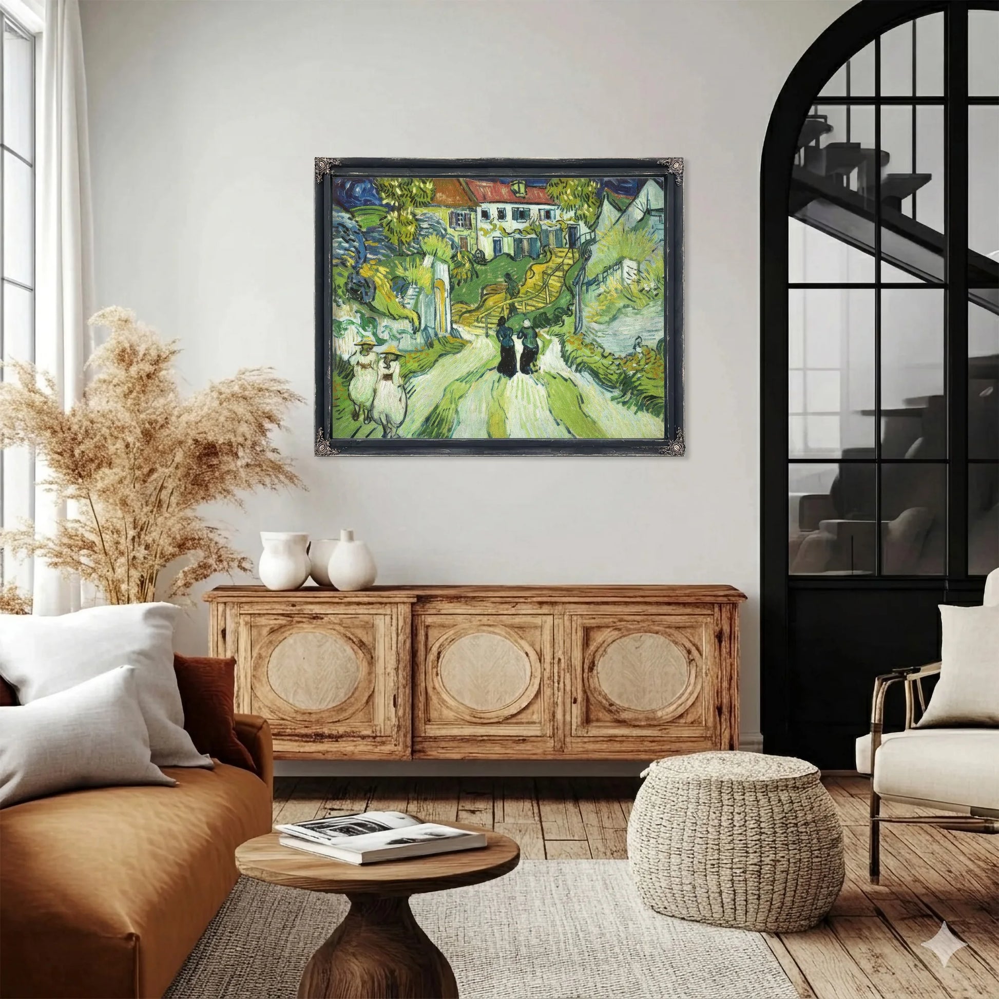 Stairway At Auvers 2 By Vincent Van Gogh Fine Art Print