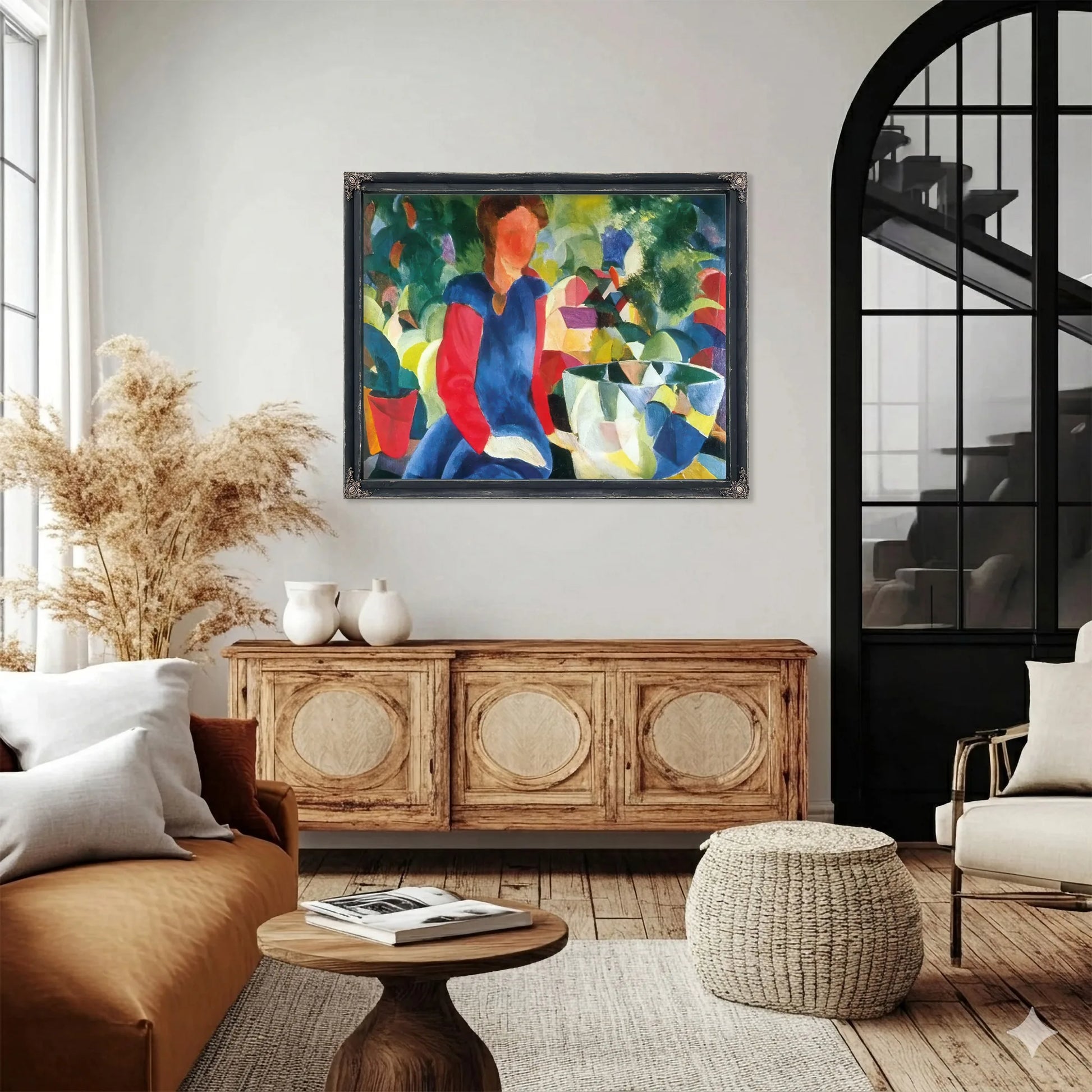 Girl With A Fishbowl By August Macke Fine Art Print