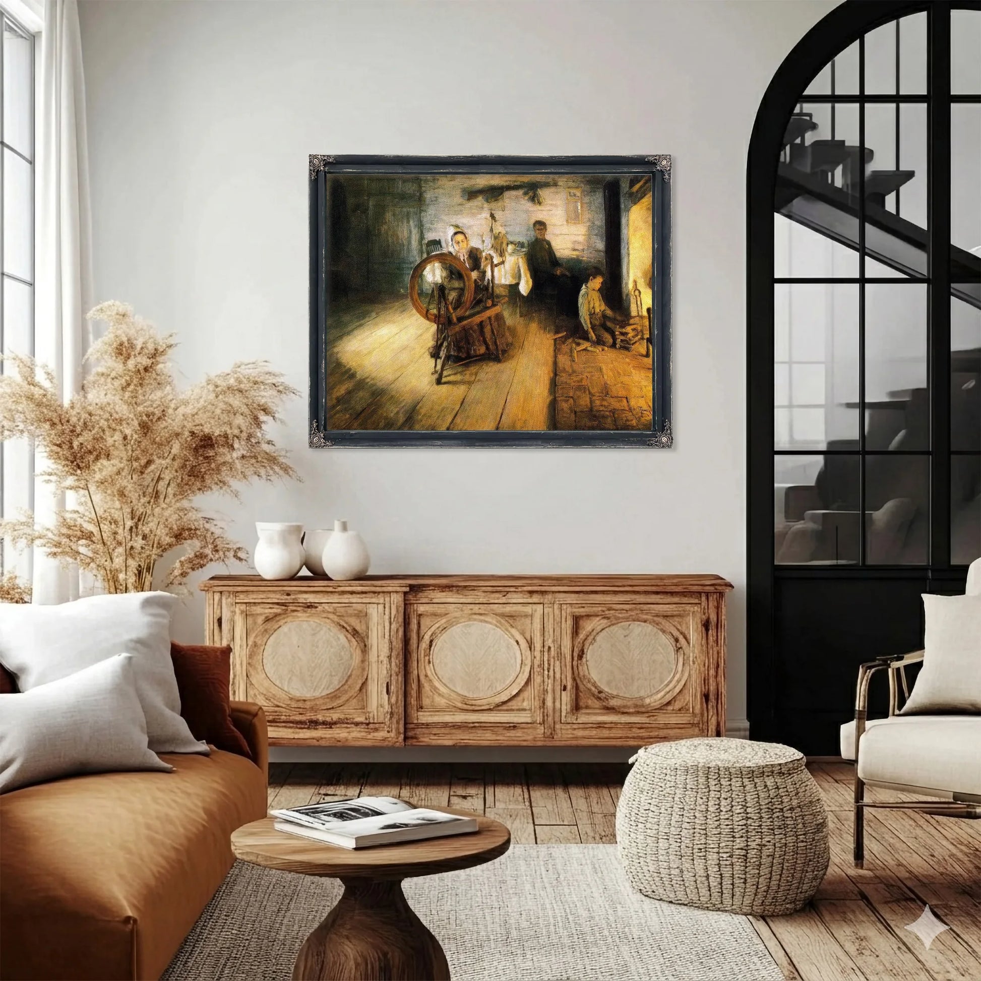 Spinning By Firelight The Boyhood Of George Washington Gray By Henry Ossawa Tanner Fine Art Print