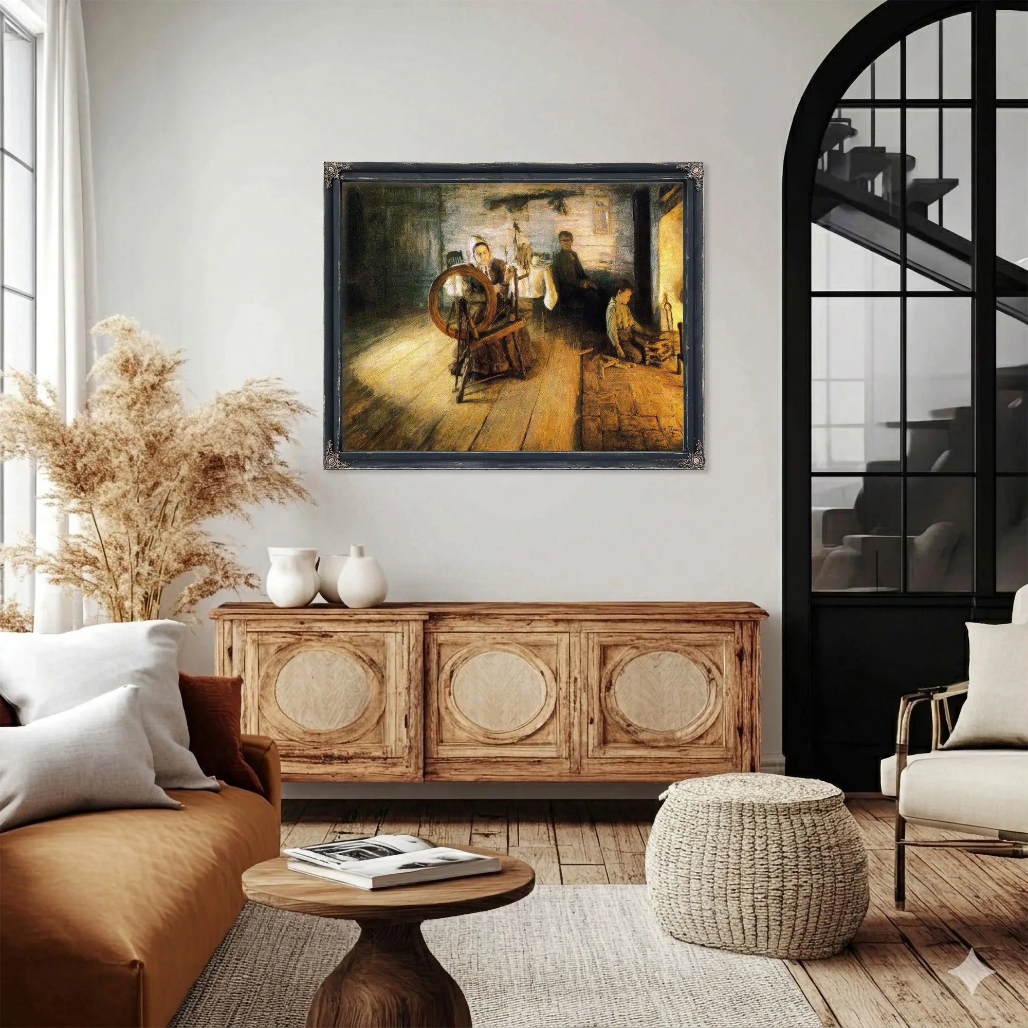 Spinning By Firelight The Boyhood Of George Washington Gray By Henry Ossawa Tanner Fine Art Print