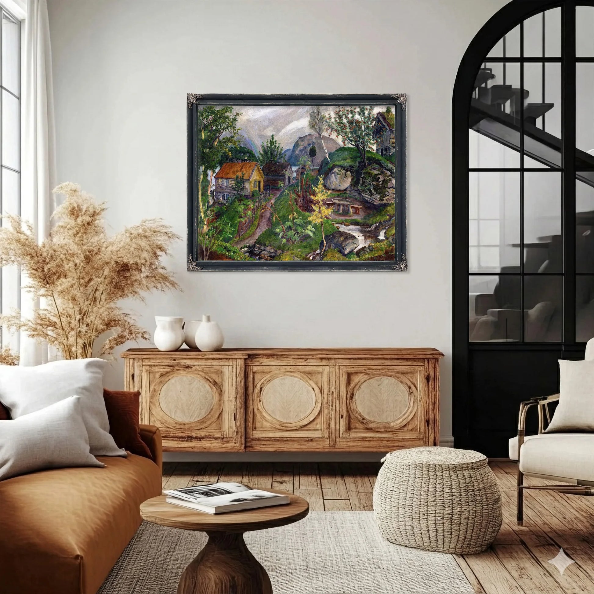 Sandalstrand With Rainbow By Nicolai Astrup Fine Art Print