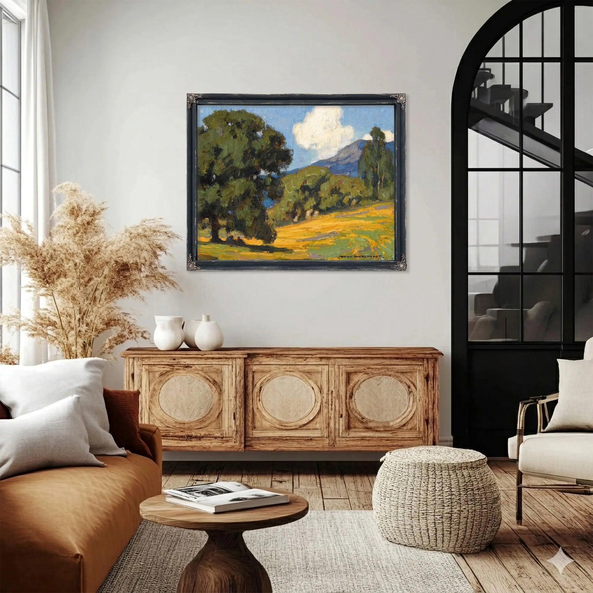California Wildflowers And Oaks By William Wendt Fine Art Print