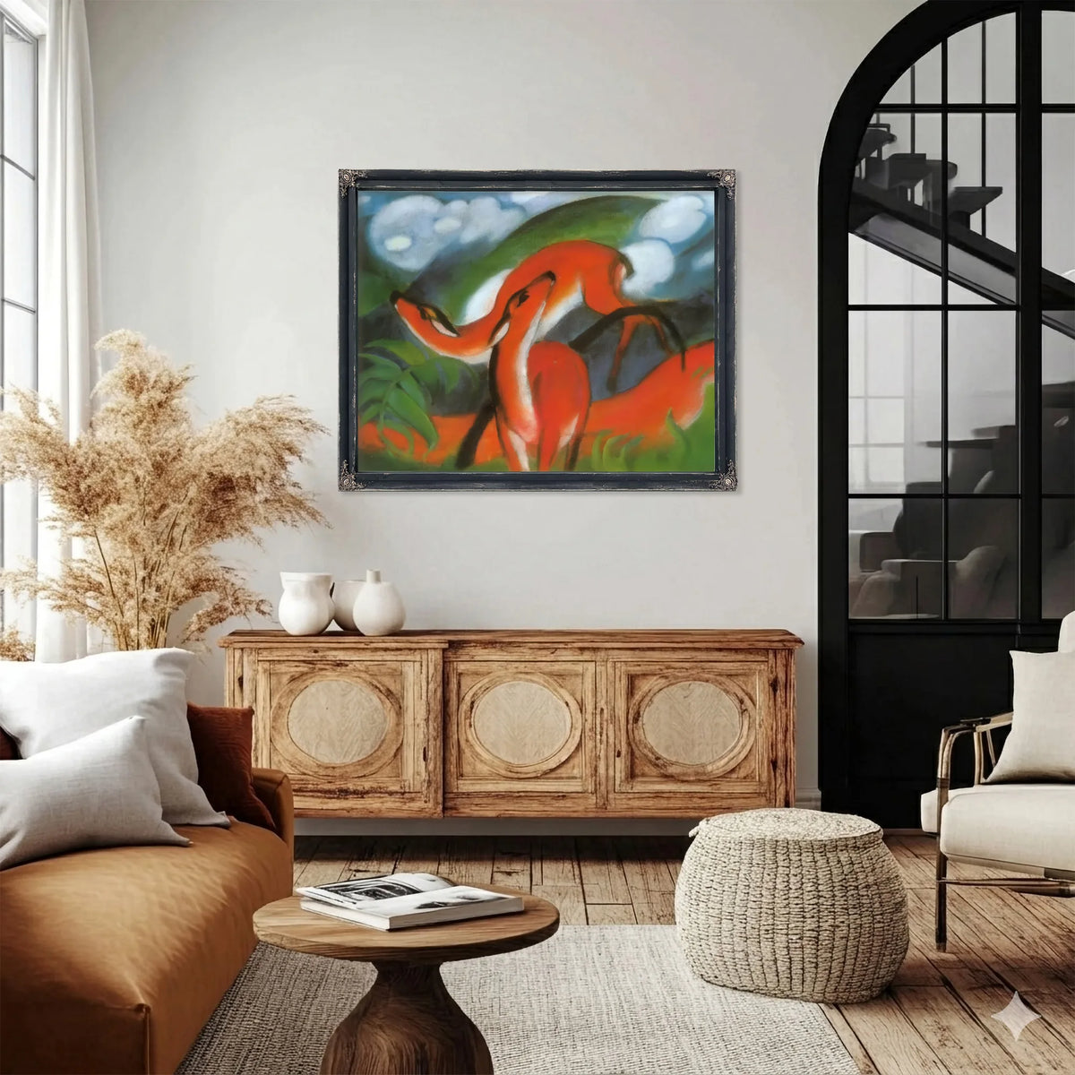 The Red Deer Ii By Franz Marc Fine Art Print