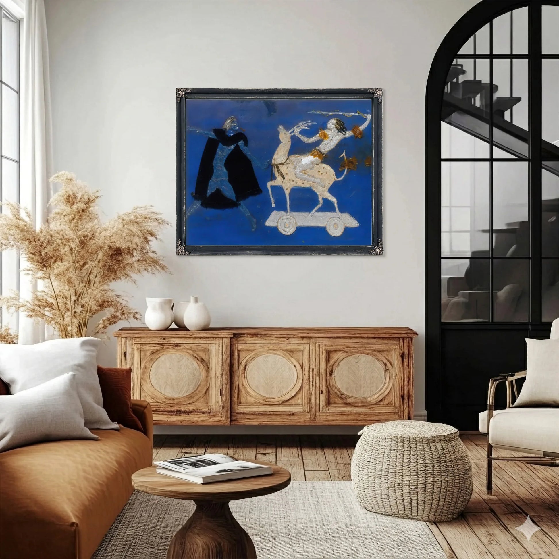 Two Figures And Four Legged Animal By Florine Stettheimer Fine Art Print