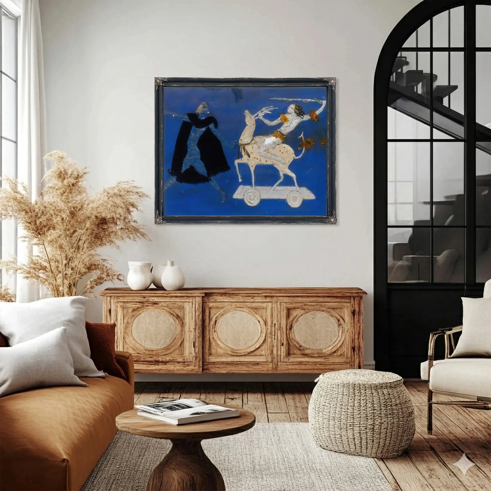 Two Figures And Four Legged Animal By Florine Stettheimer Fine Art Print