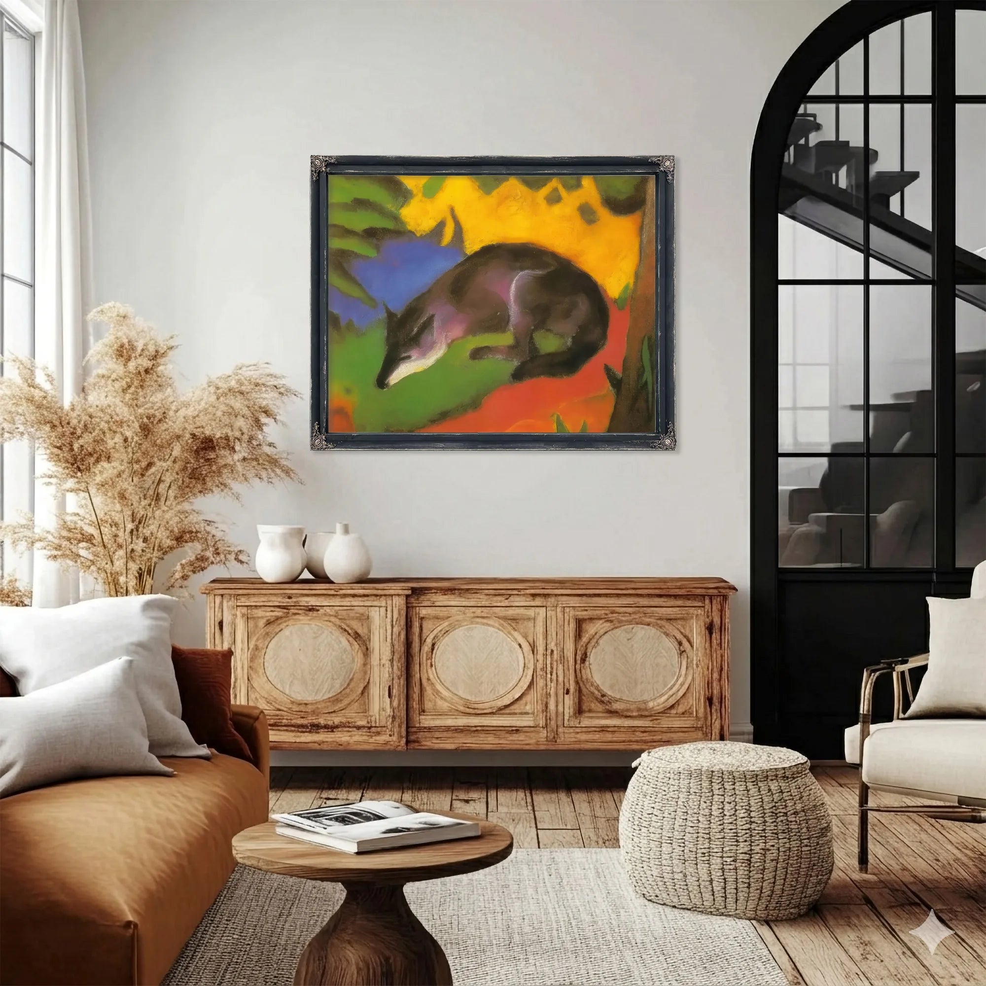 Blue Black Fox By Franz Marc Fine Art Print