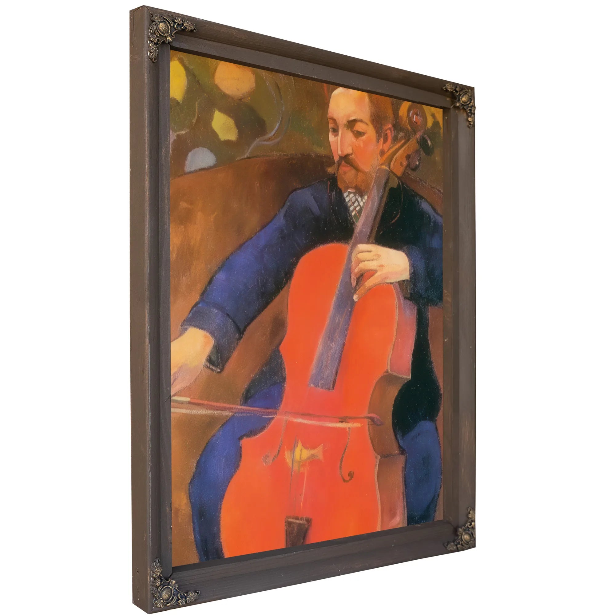 The Cellist ( Portrait Of Upaupa Schneklud) By Paul Gauguin Fine Art Print