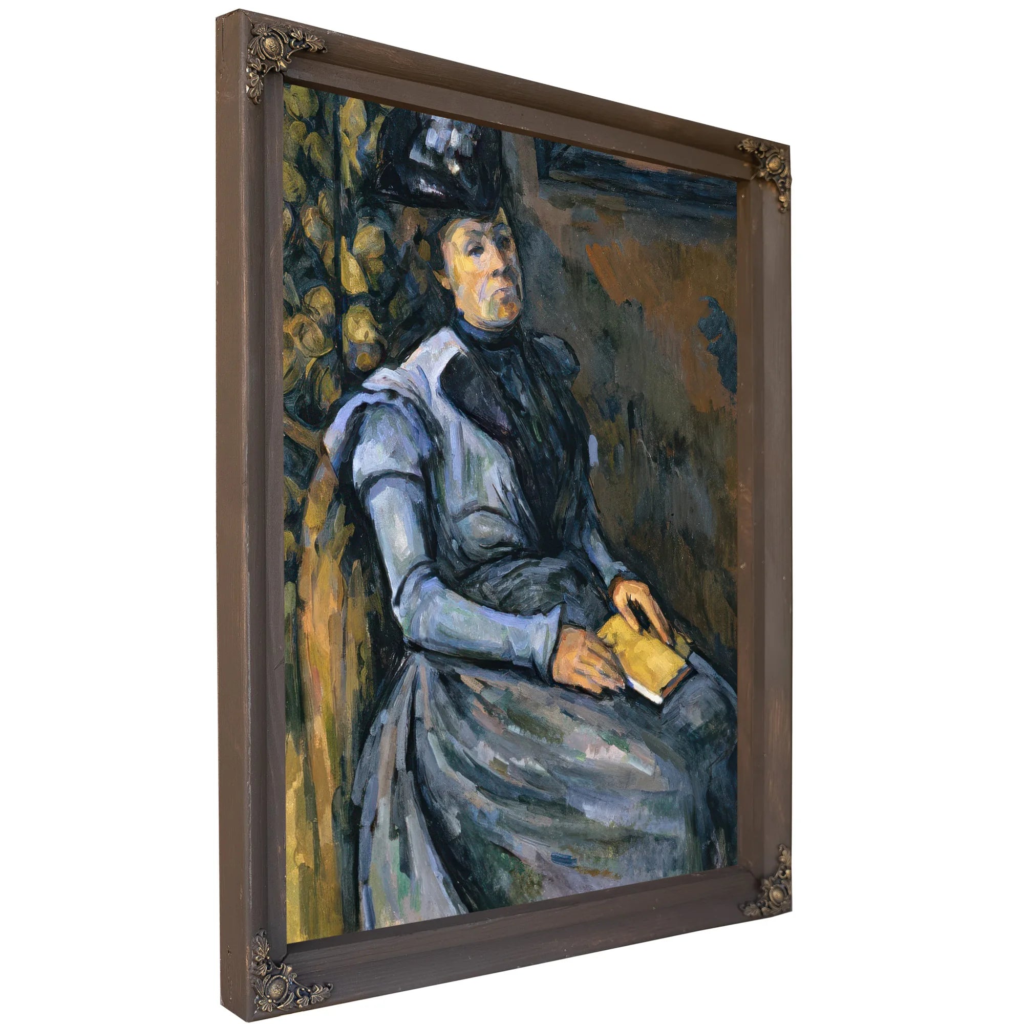 Seated Woman In Blue By Paul Cezanne Fine Art Print