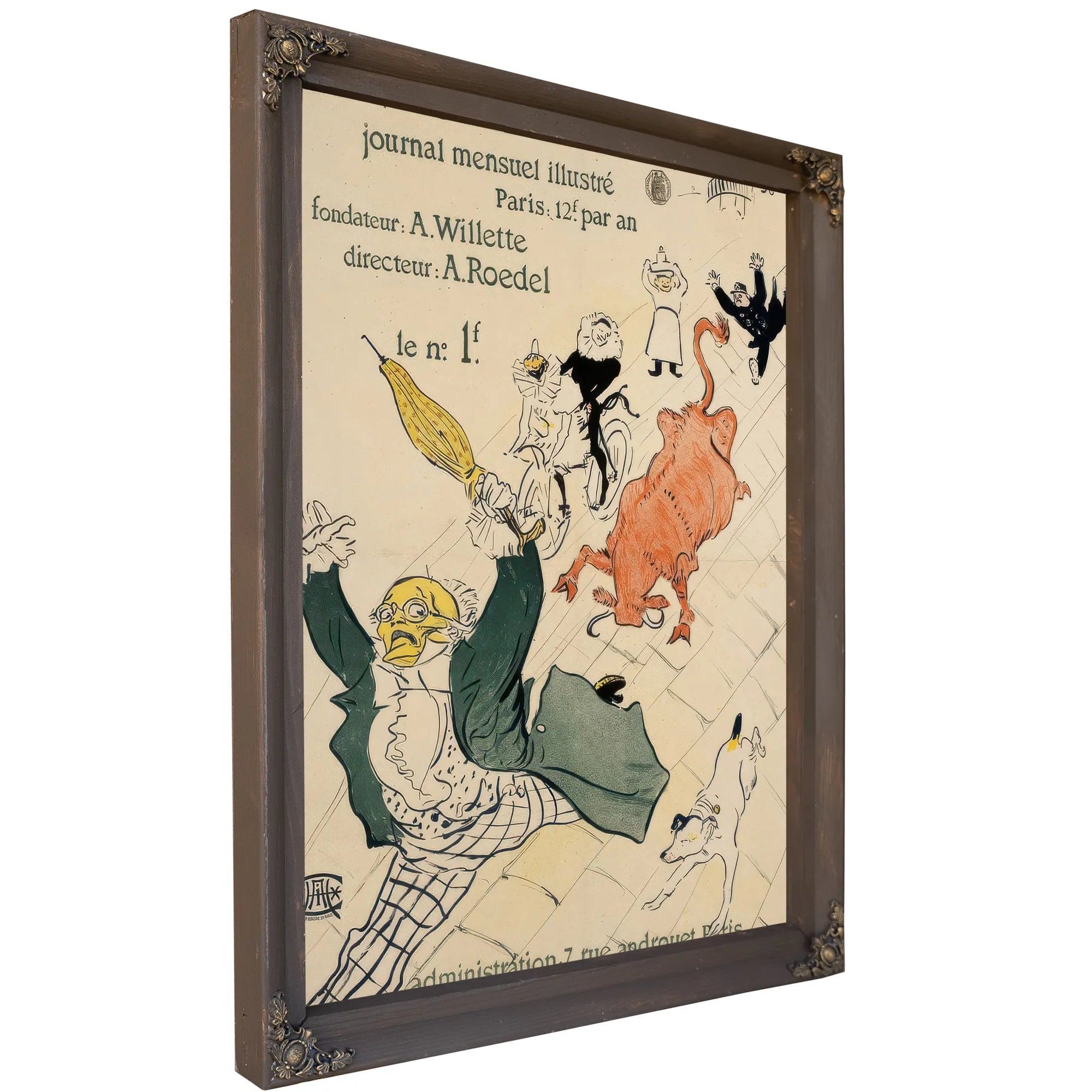 La Vache Enragee (The Mad Cow) By Henri Marie Raymond De Toulouse Lautrec Monfa Fine Art Print