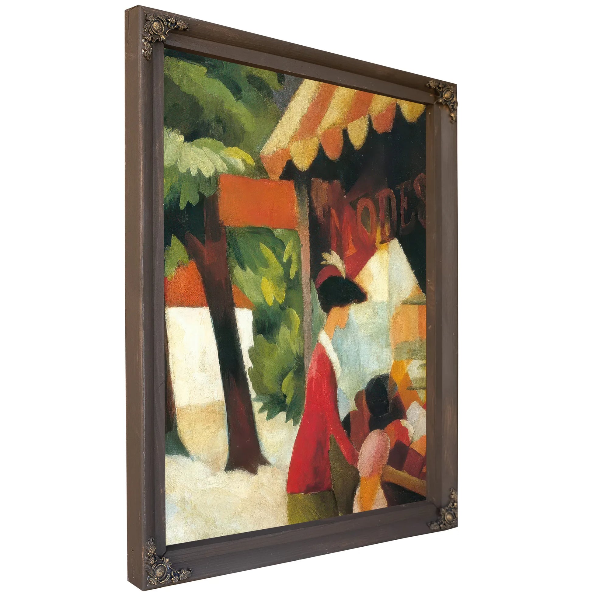 In Front Of The Hat Shop By August Macke Fine Art Print