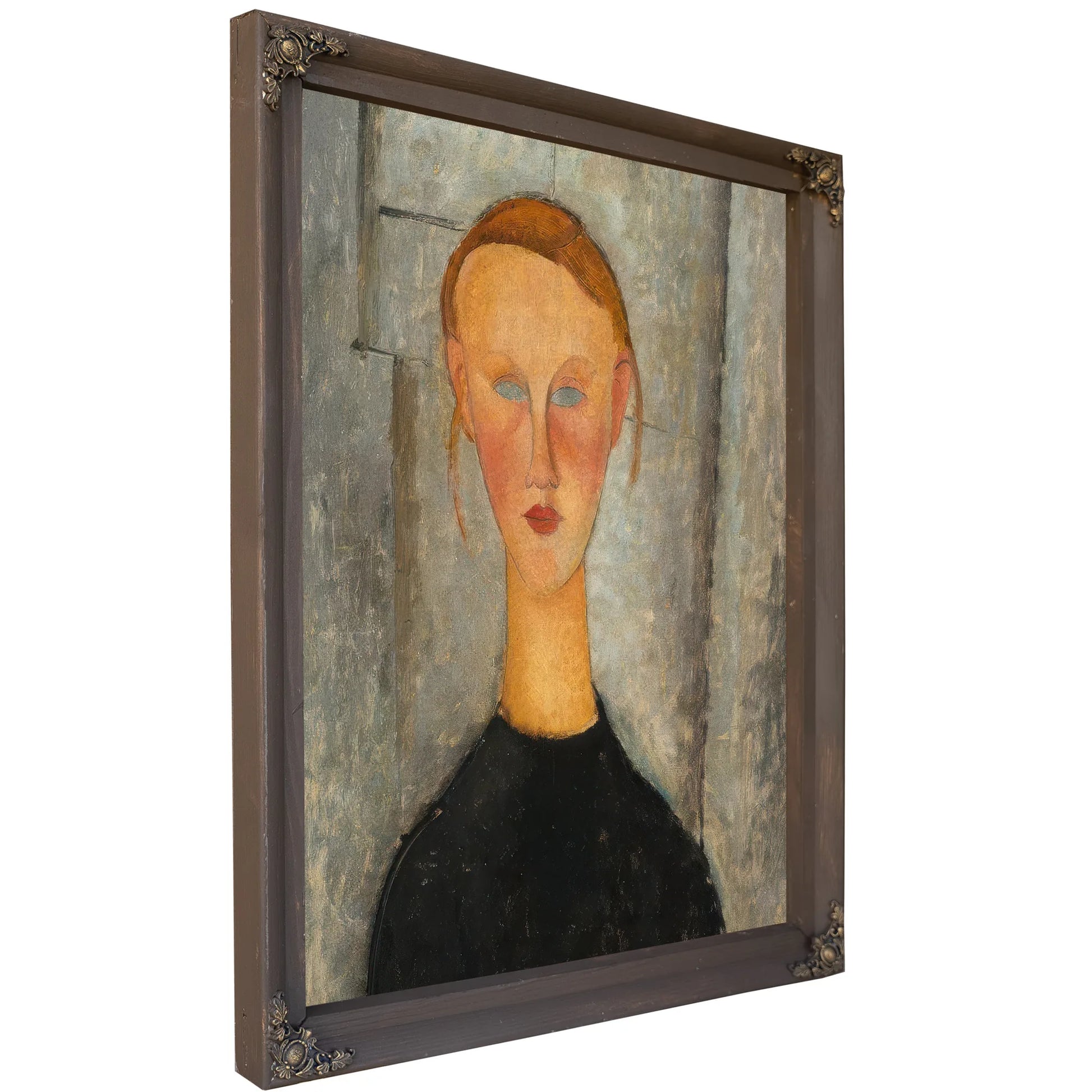 Girl With Blue Eyes By Amedeo Modigliani Fine Art Print