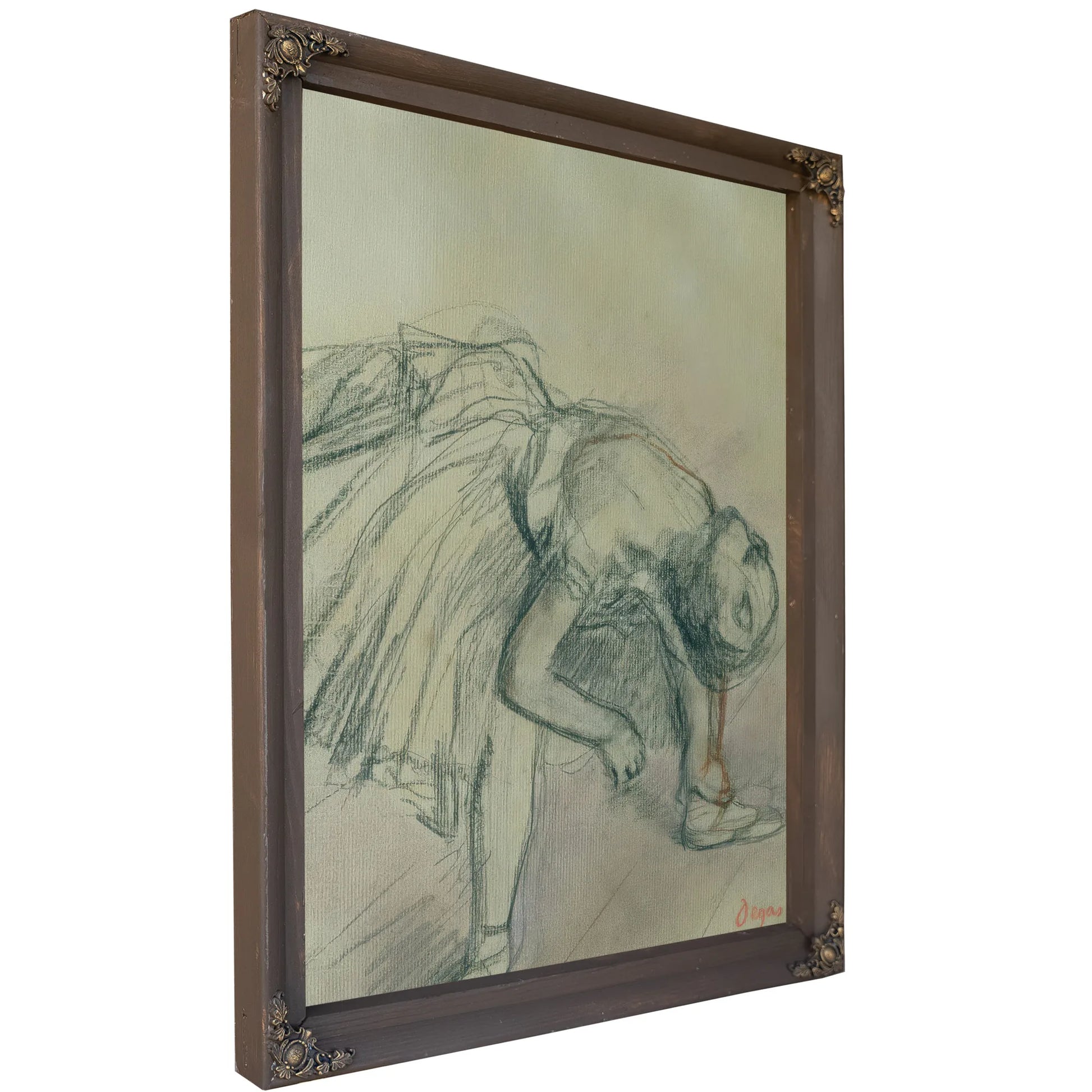 Dancer Fixing Her Slipper By Edgar Degas Fine Art Print