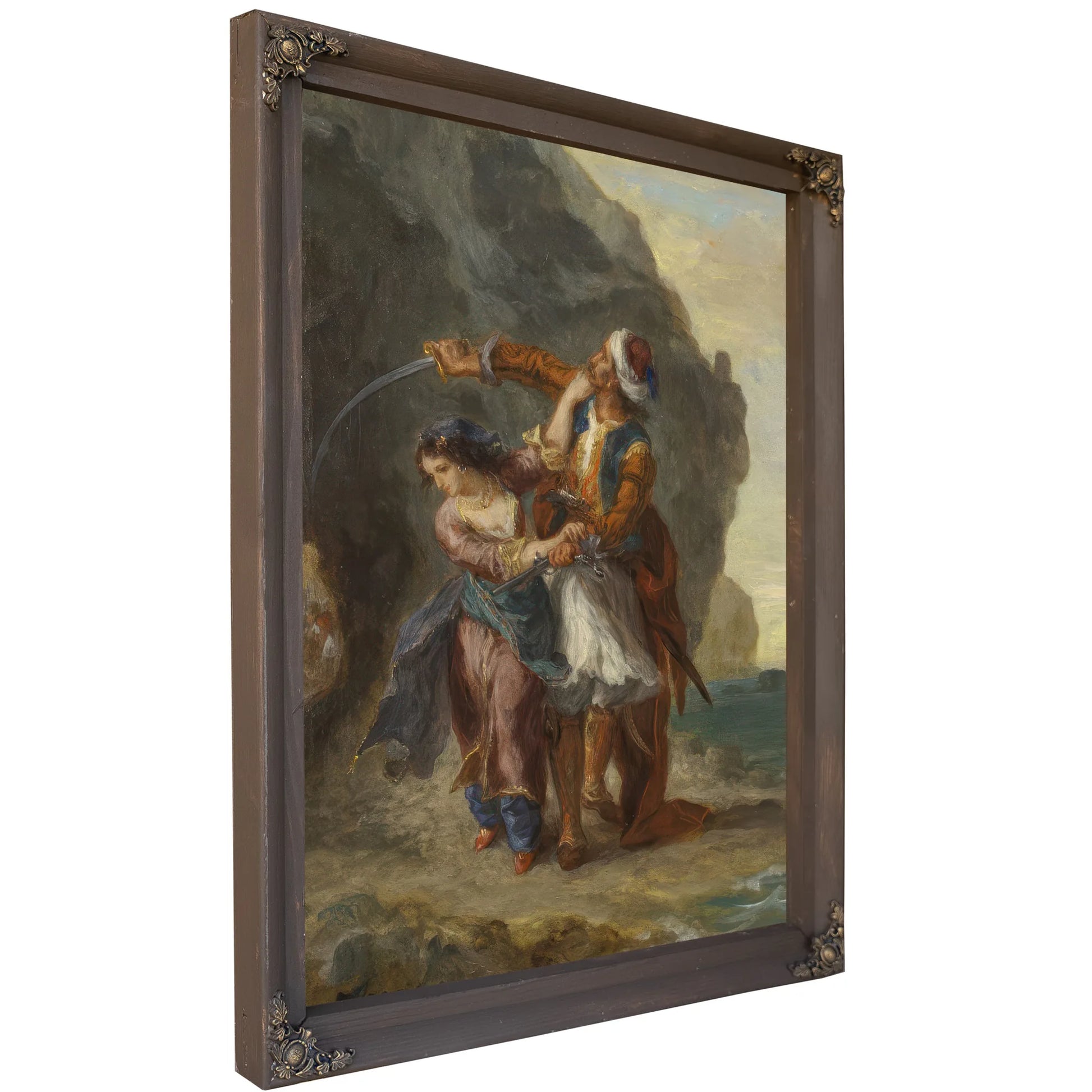 Selim And Zuleika By Ferdinand Victor Eugene Delacroix Fine Art Print
