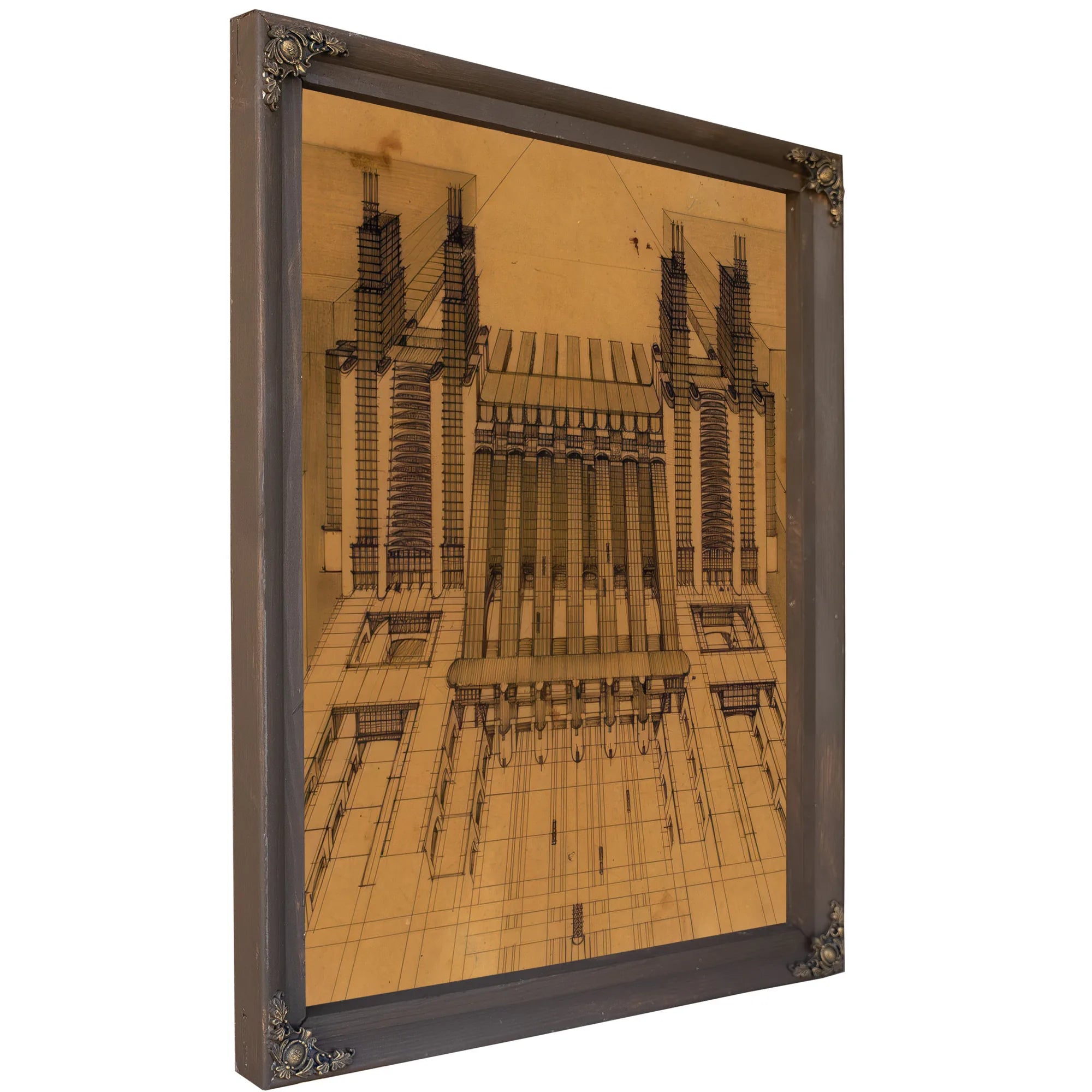 Station Of Airplanes Trains With Funiculars And Lifts On Three Roadways 1914 By Antonio Sant'elia Fine Art Print