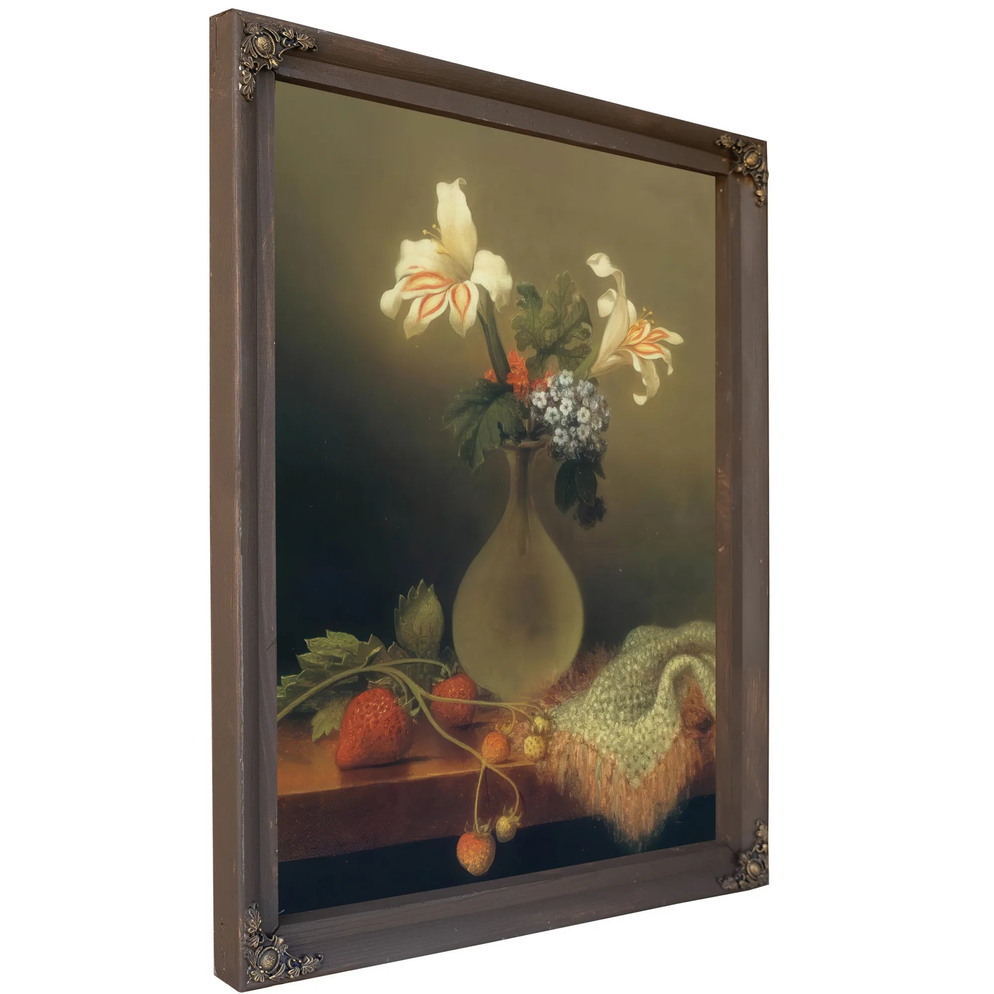 A Vase Of Corn Lilies And Heliotrope By Martin Johnson Heade Fine Art Print