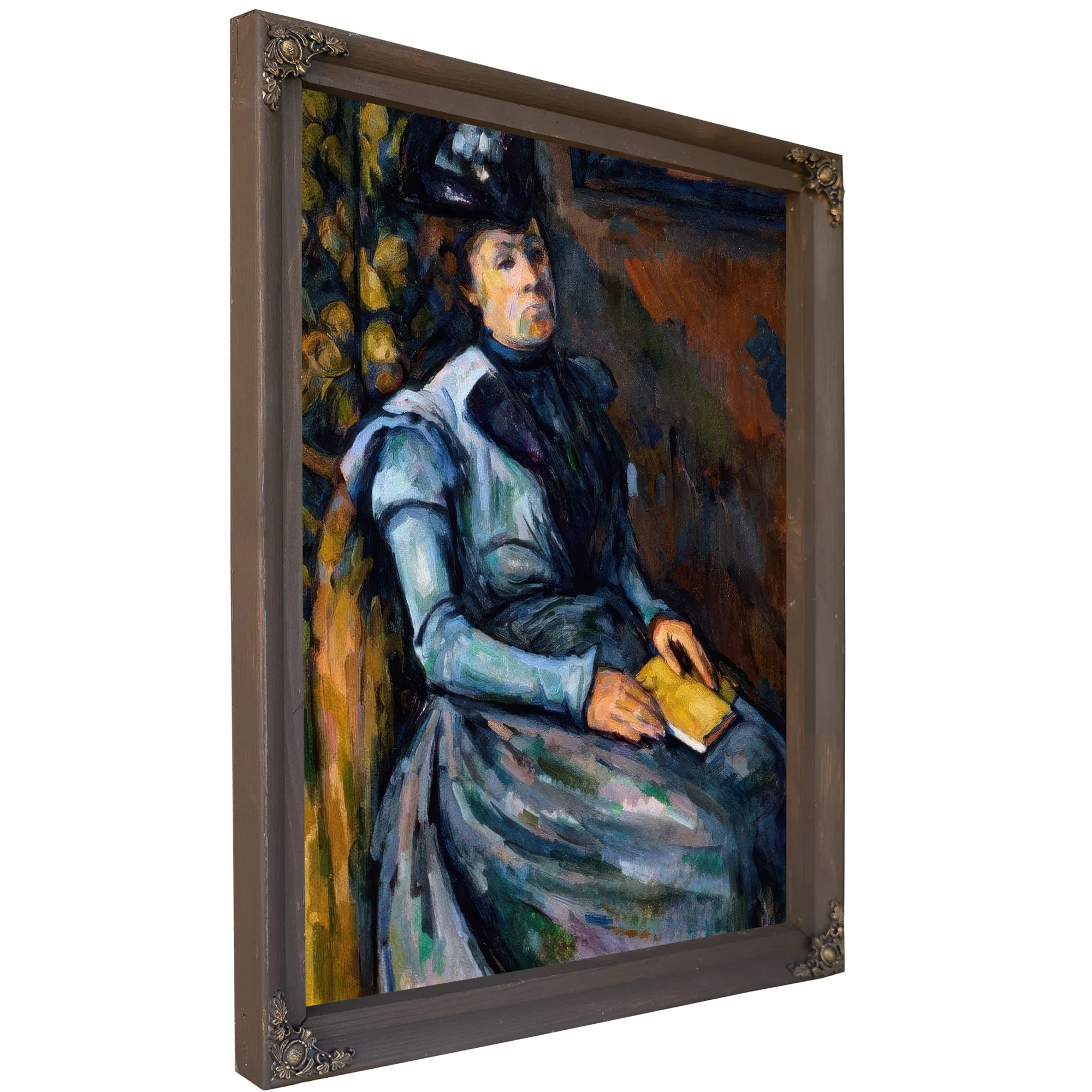 Seated Woman In Blue By Paul Cezanne Fine Art Print