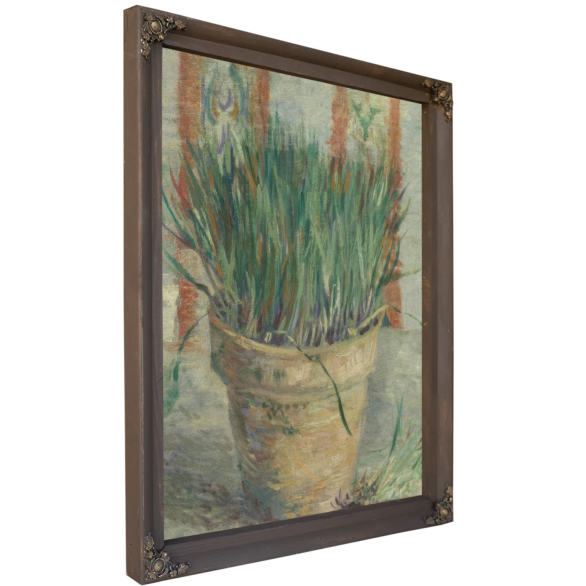 Flowerpot With Garlic Chives By Vincent Van Gogh Fine Art Print
