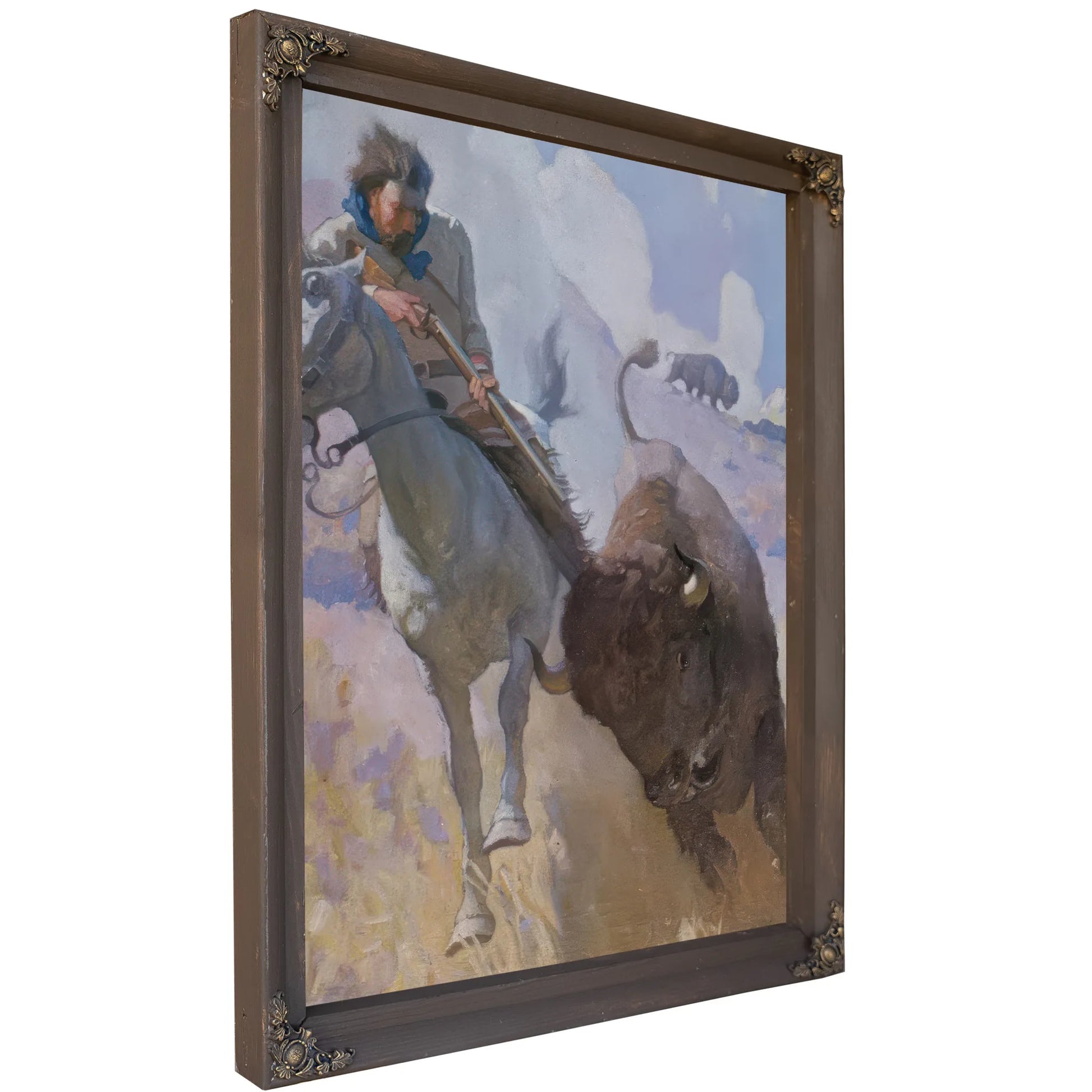 Buffalo Hunt By NC Wyeth Fine Art Print