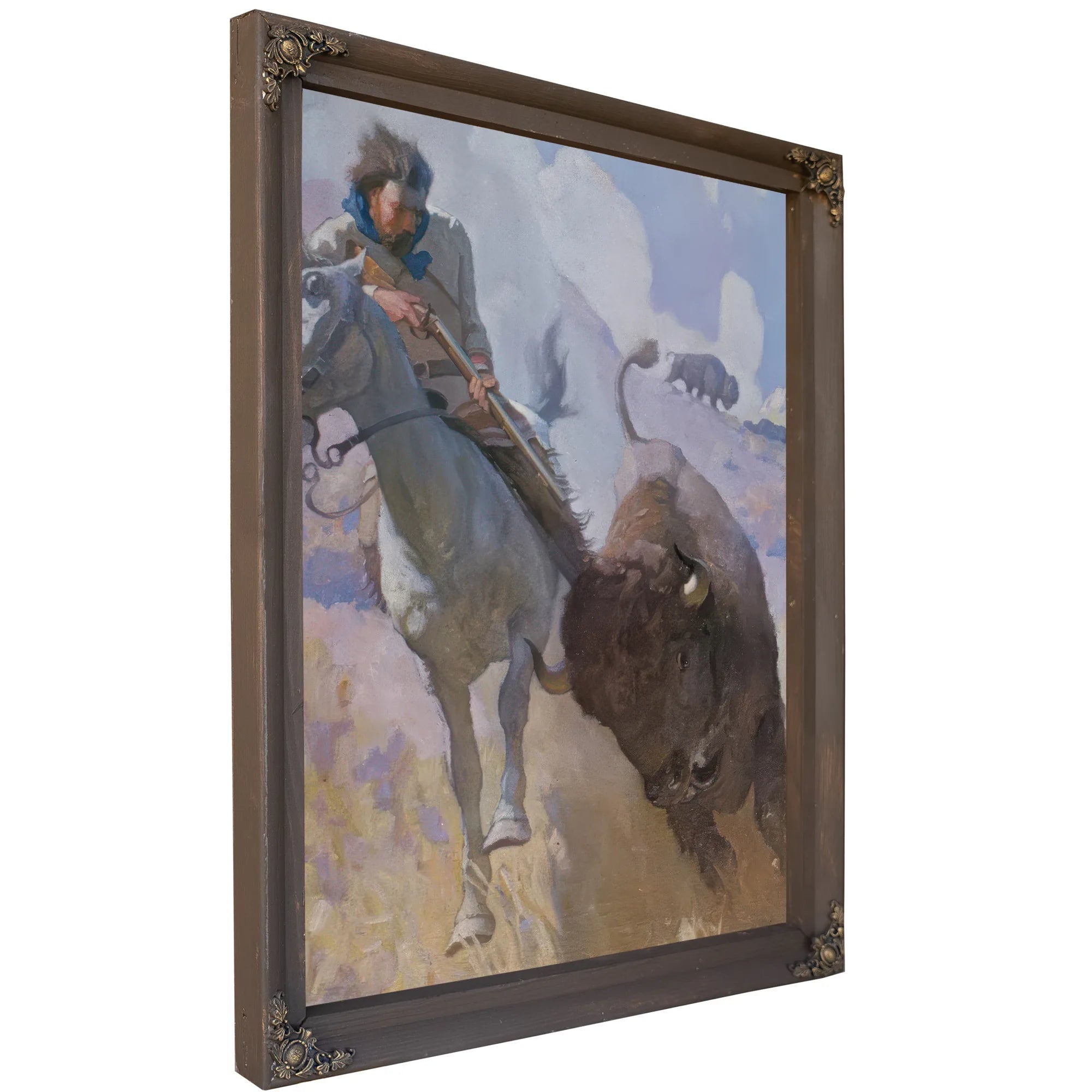 Buffalo Hunt By NC Wyeth Fine Art Print