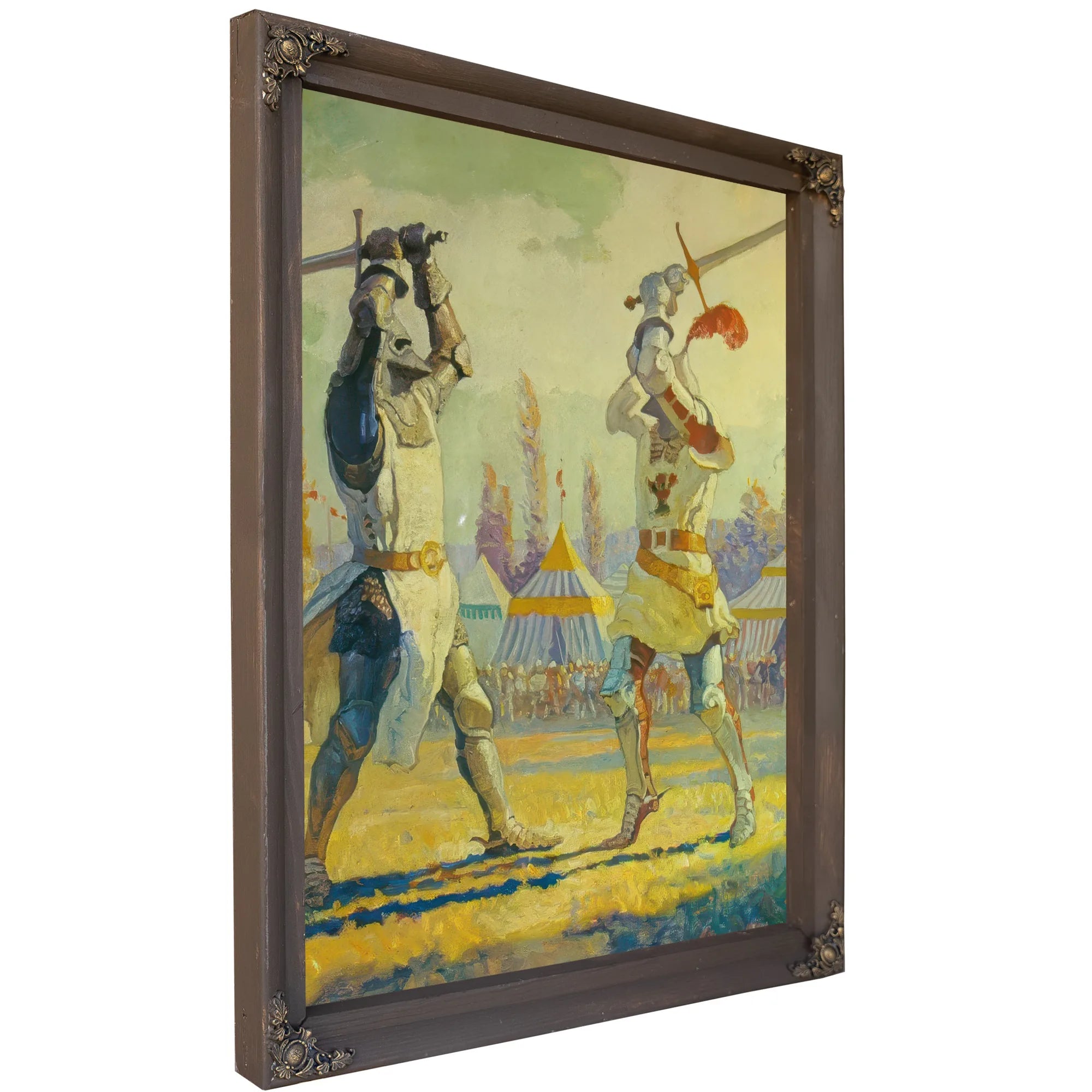 Sir Nigel Sustains Endlands Honor In The Lists By NC Wyeth Fine Art Print
