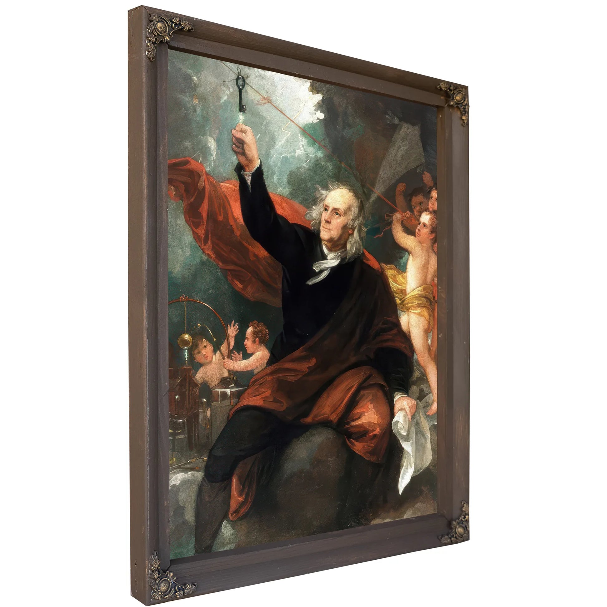 Benjamin Franklin Drawing Electricity From The Sky By Benjamin West Fine Art Print