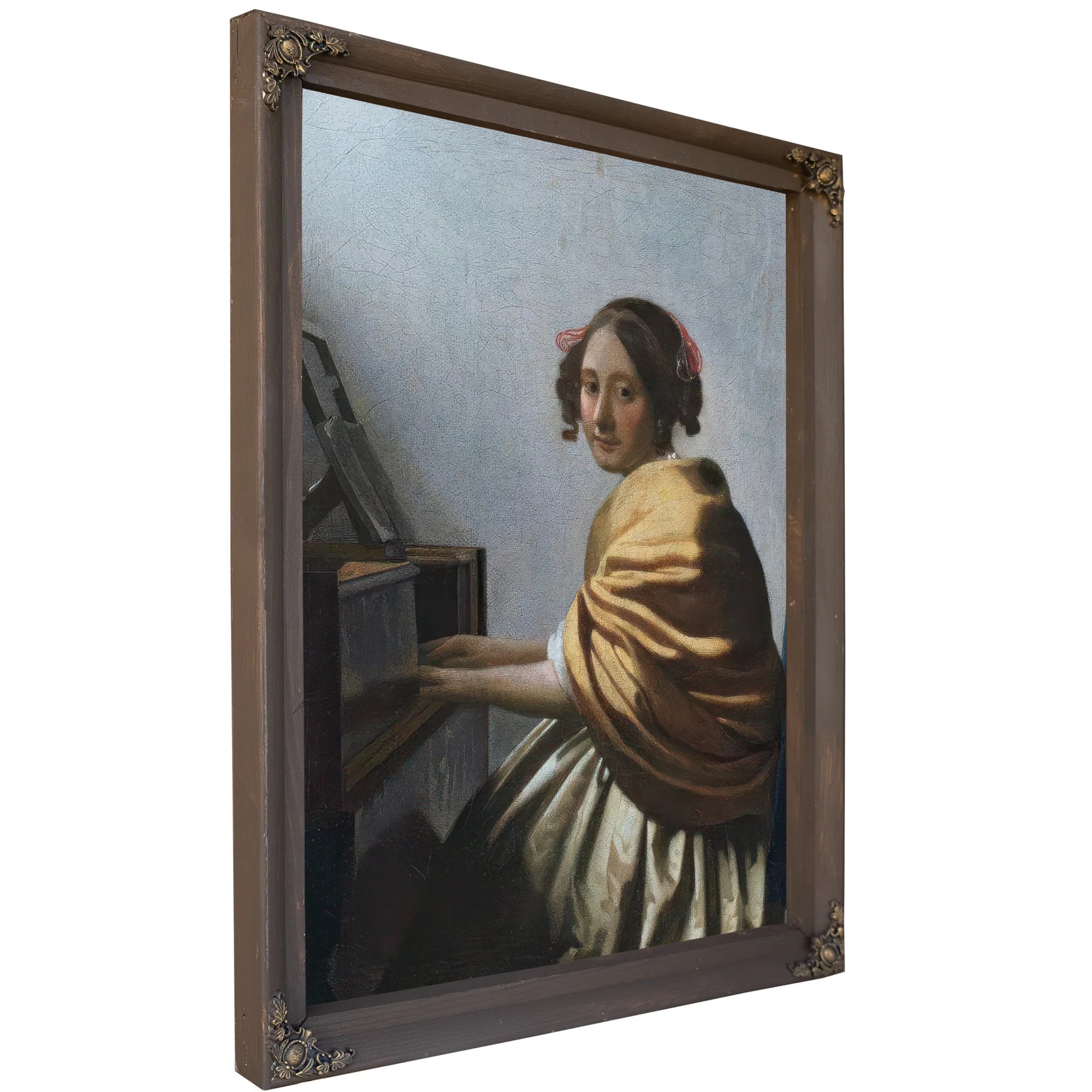 A Young Woman Seated At The Virginals 1672 By Johannes Vermeer Fine Art Print