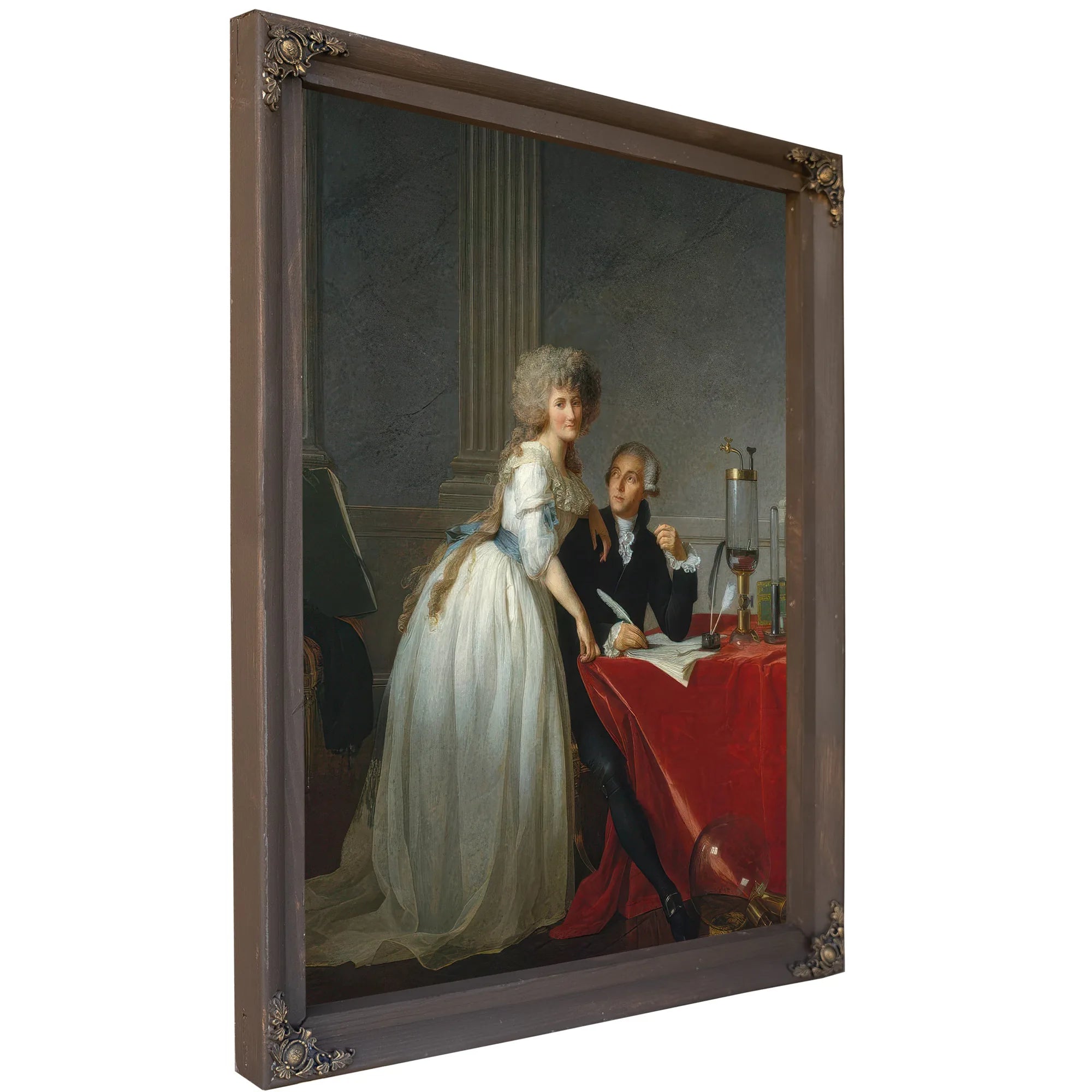 Antoine Laurent Lavoisier And His Wife Marie Anne Pierrette Paulze By Jacques Louis David Fine Art Print