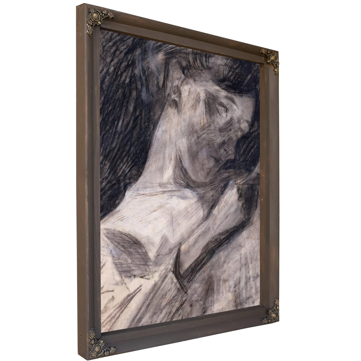 Young Woman Reading Ines 1909 1910 Charcoal Watercolor Crayon 467X333Mm Met By Umberto Boccioni Fine Art Print