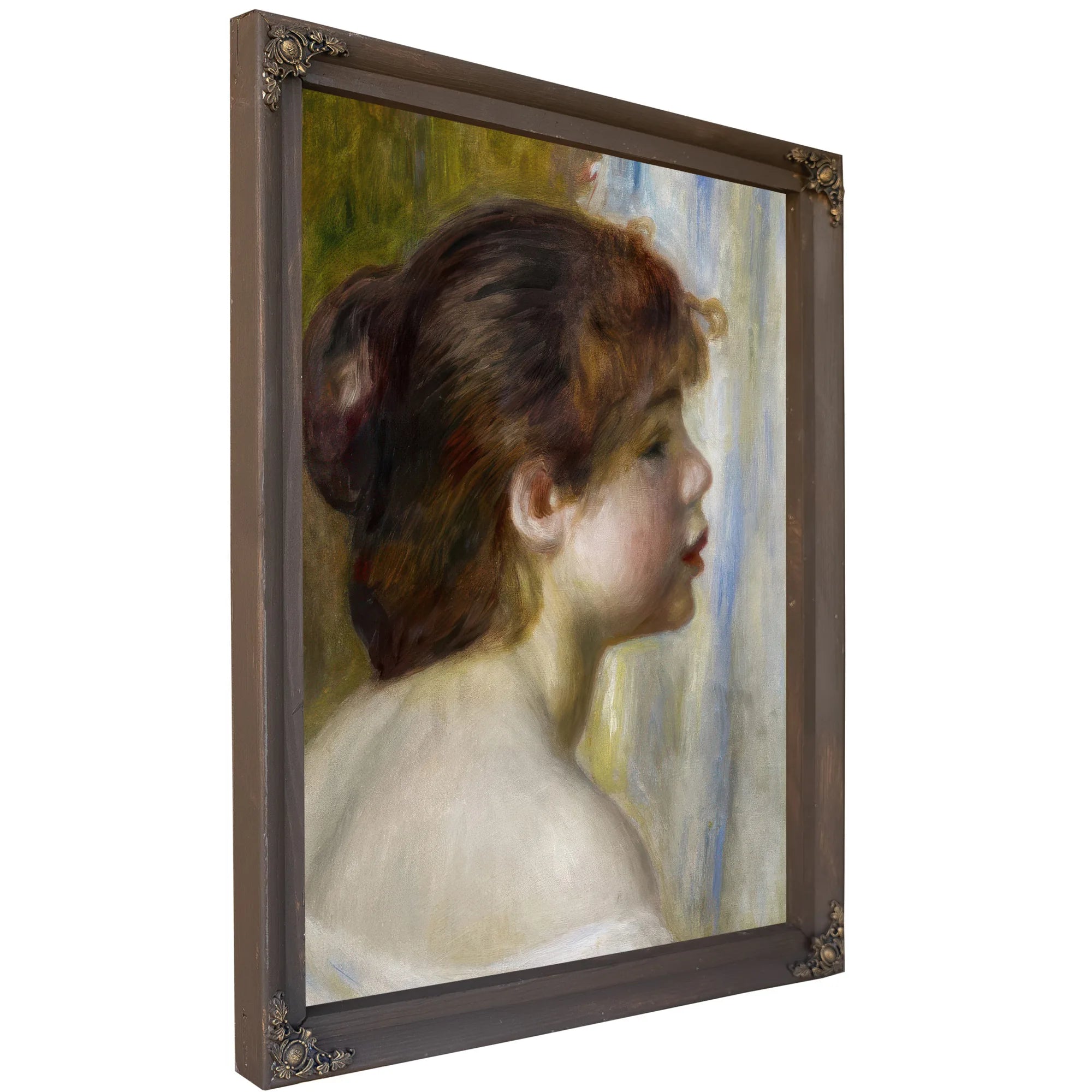 Head Of A Young Woman By Pierre Auguste Renoir Fine Art Print