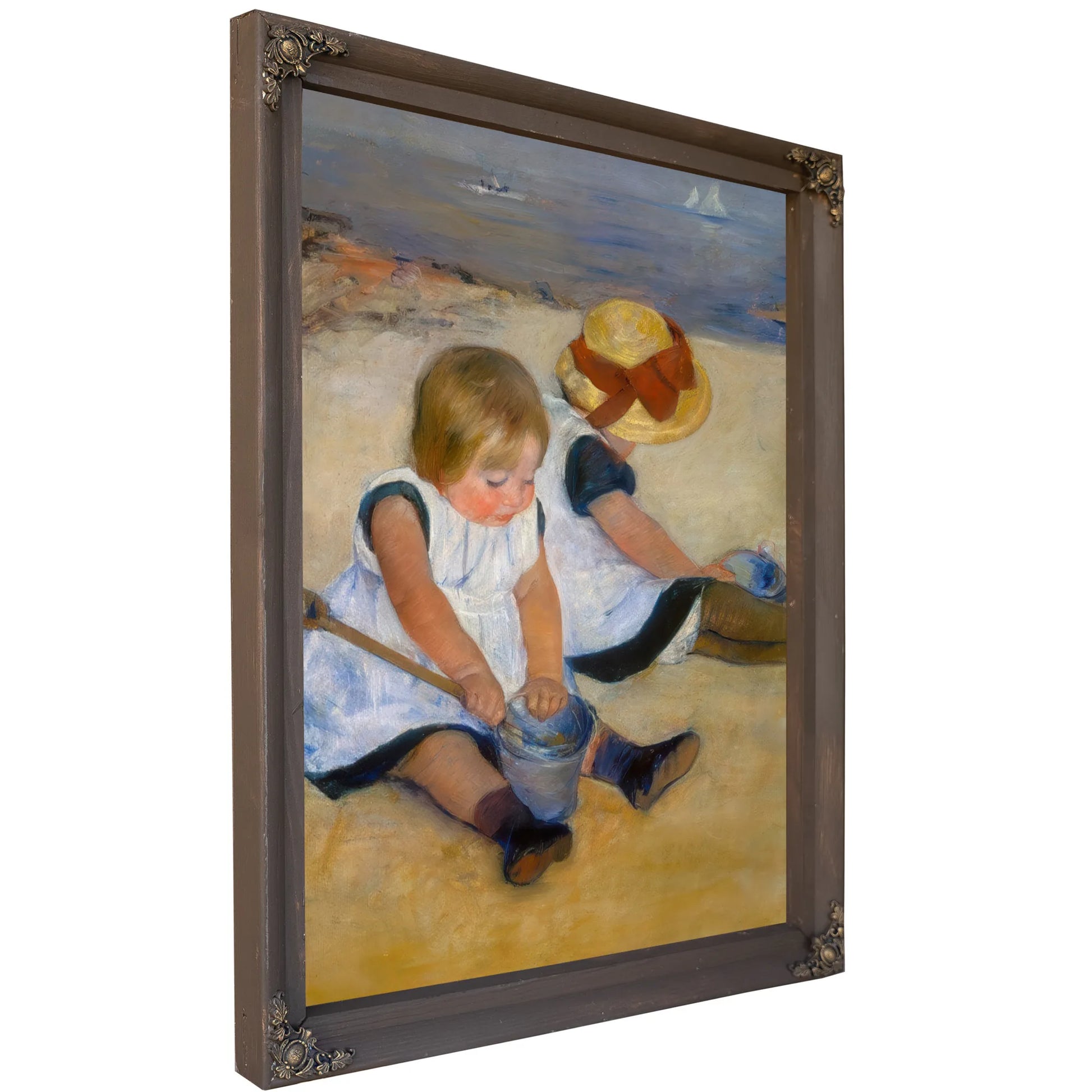 Children Playing On The Beach By Mary Cassatt Fine Art Print