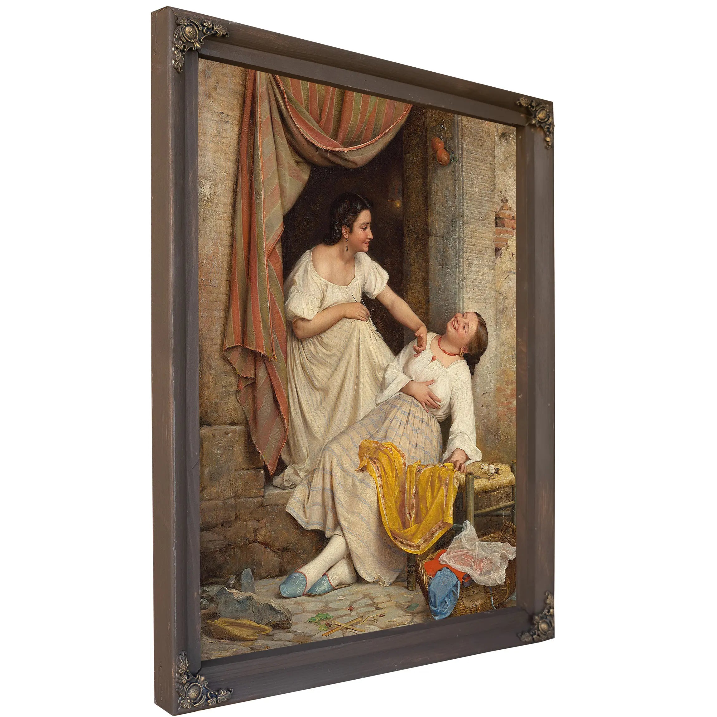 To Leende Piger Two Smiling Girls by Carl Bloch