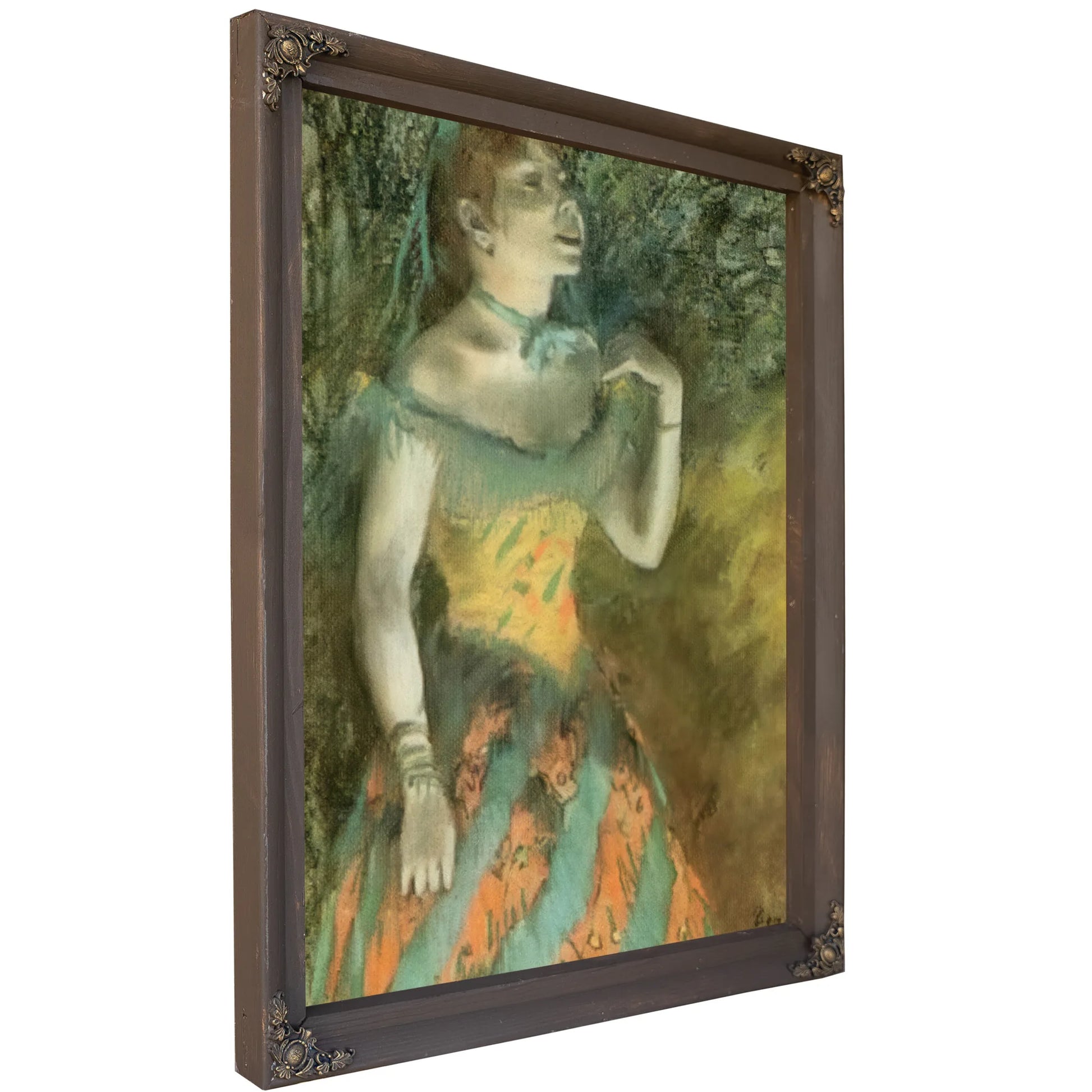 The Green Singer By Edgar Degas Fine Art Print
