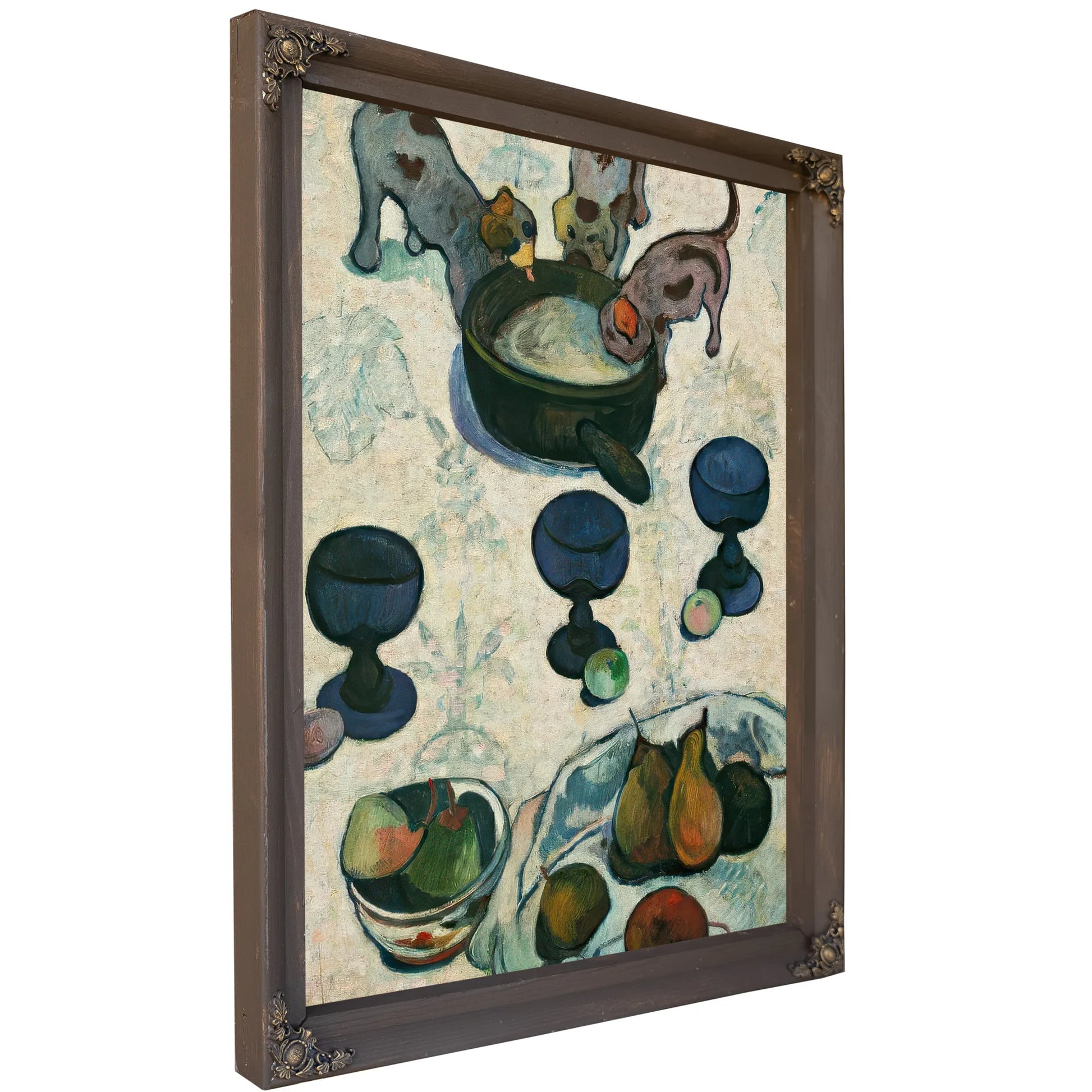 Still Life With Three Puppies by Paul Gauguin Fine Art Print
