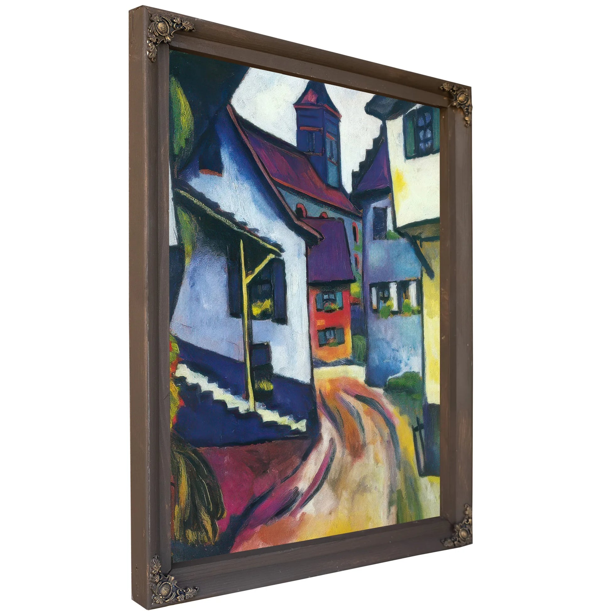 Street And Church In Kandern By August Macke Fine Art Print