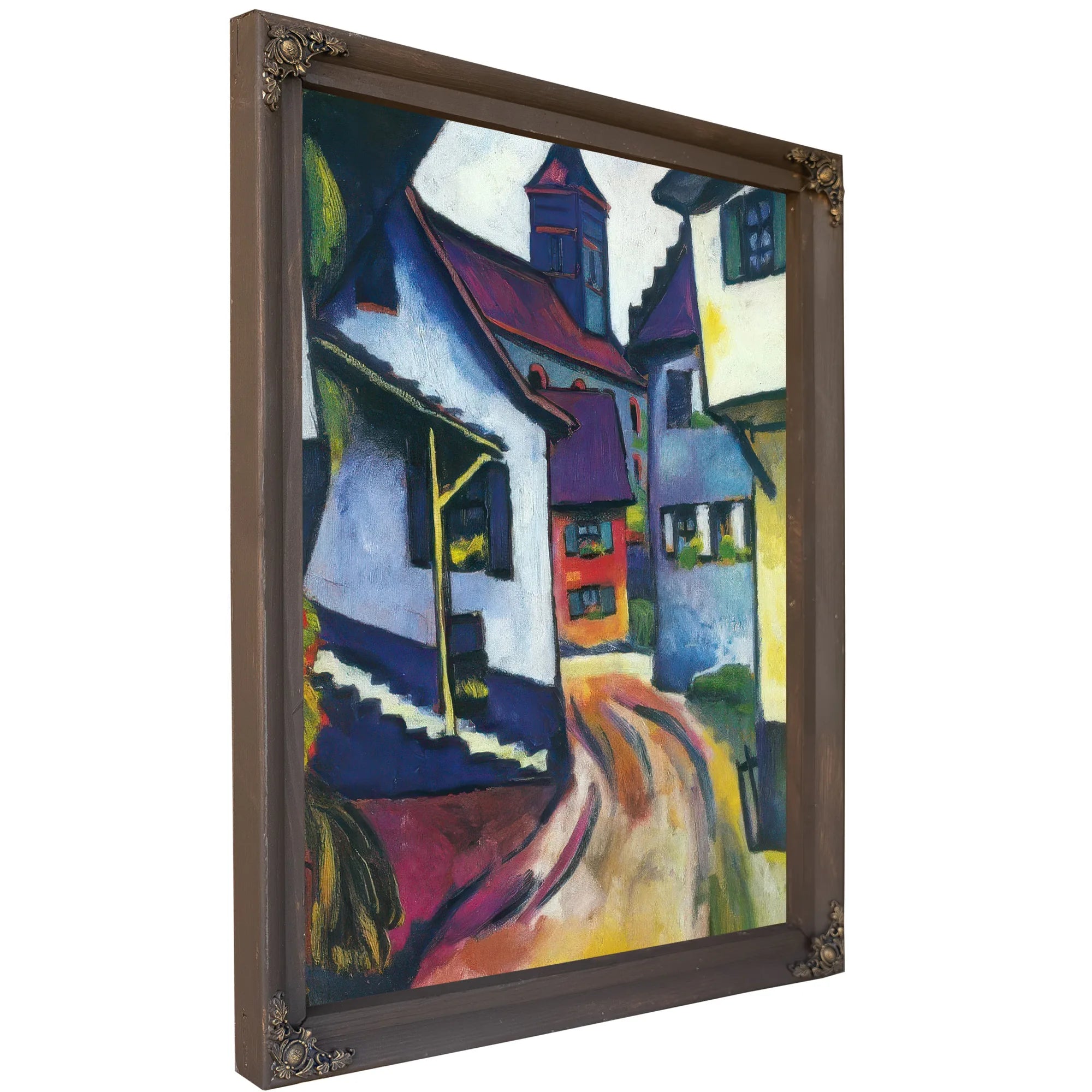 Street And Church In Kandern By August Macke Fine Art Print